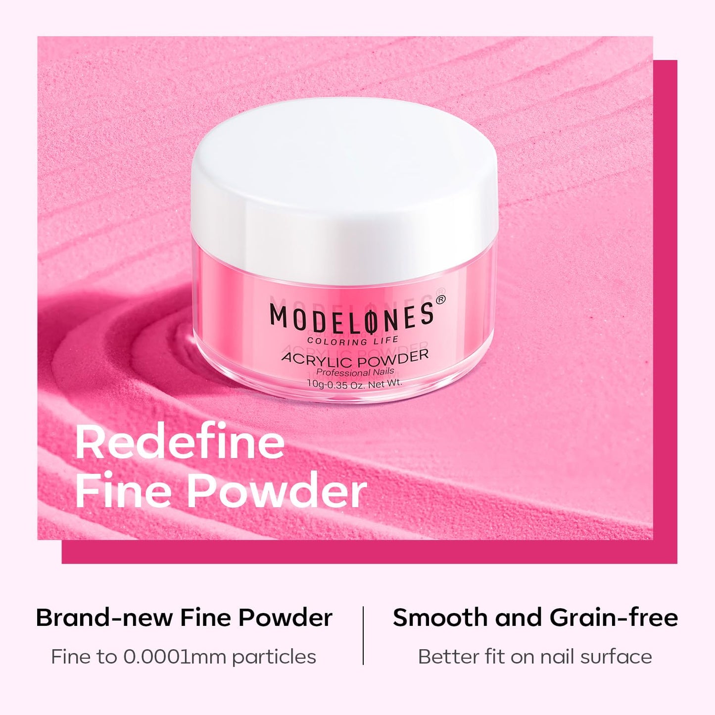 Modelones Pink Acrylic Powder 6 Colors Acrylic Nail Powder Kit Neon Glitter Summer Acrylic Nail Powder Valentine's Acrylic Cover Powder for Nail Art Extension No Nail Lamp Needed (A3-LoveStruck Blush)