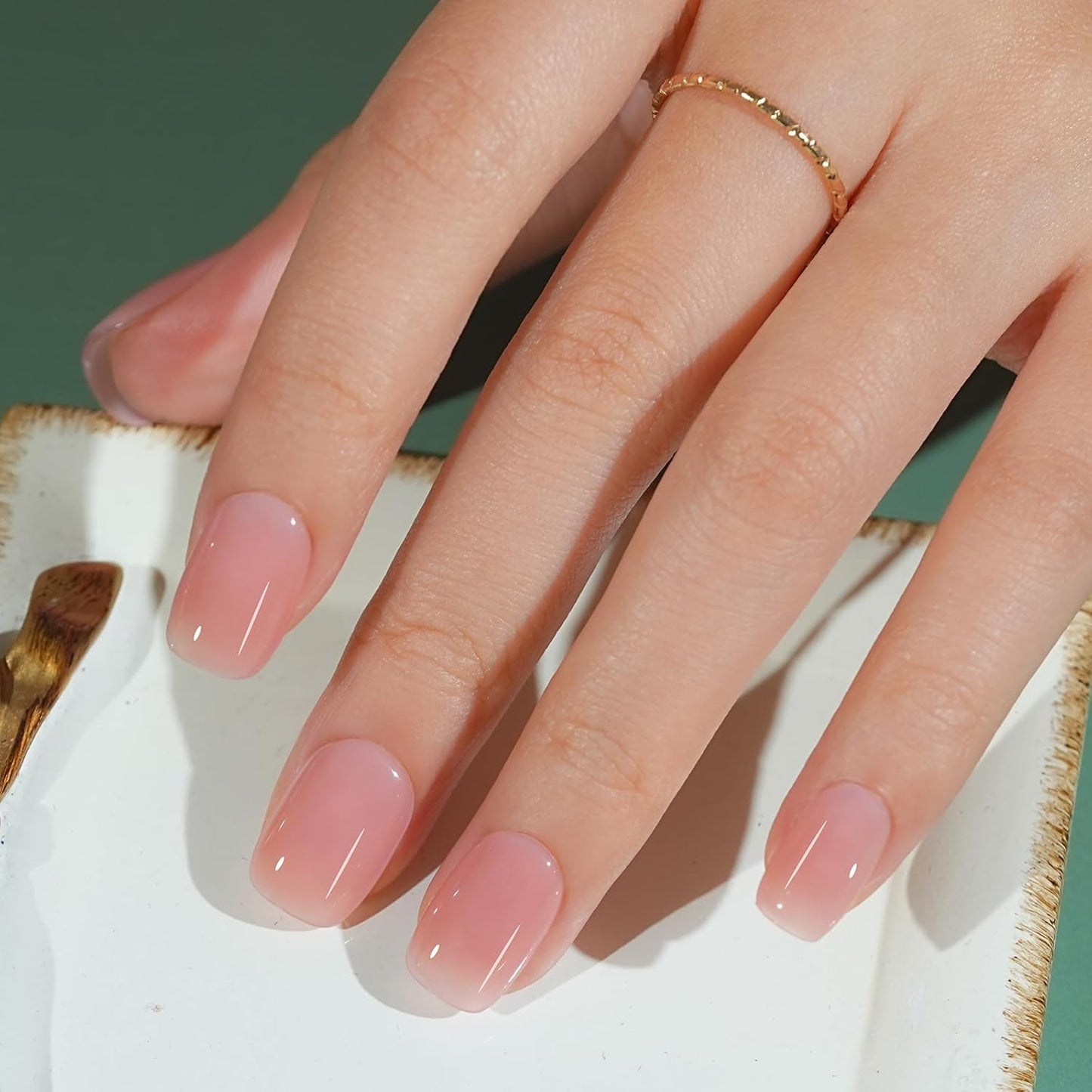 Nude Pink Gel Nail Polish 10ml - All-in-One Step Gel Polish Soak Off LED/U V Lamp DIY Salon Manicure at Home Long Lasting Glossy Finish Home Nail Salon Gift for Women & Girls (0.33 Fl Oz)