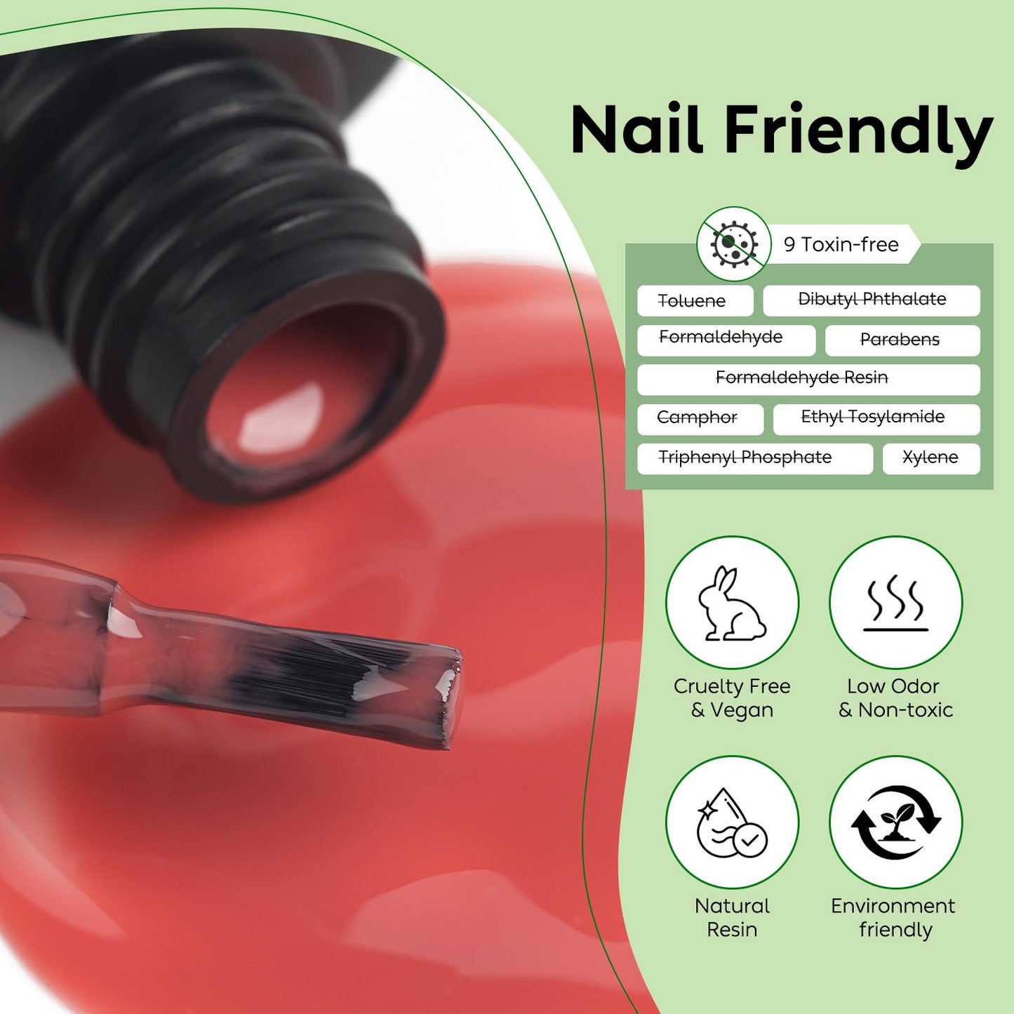 Luxbon 12 pcs Gel Nail Polish Set - Spring Color Set Long Lasting Gel Polish, uv led Soak Off Nail Art Designs Manicure Kit 003