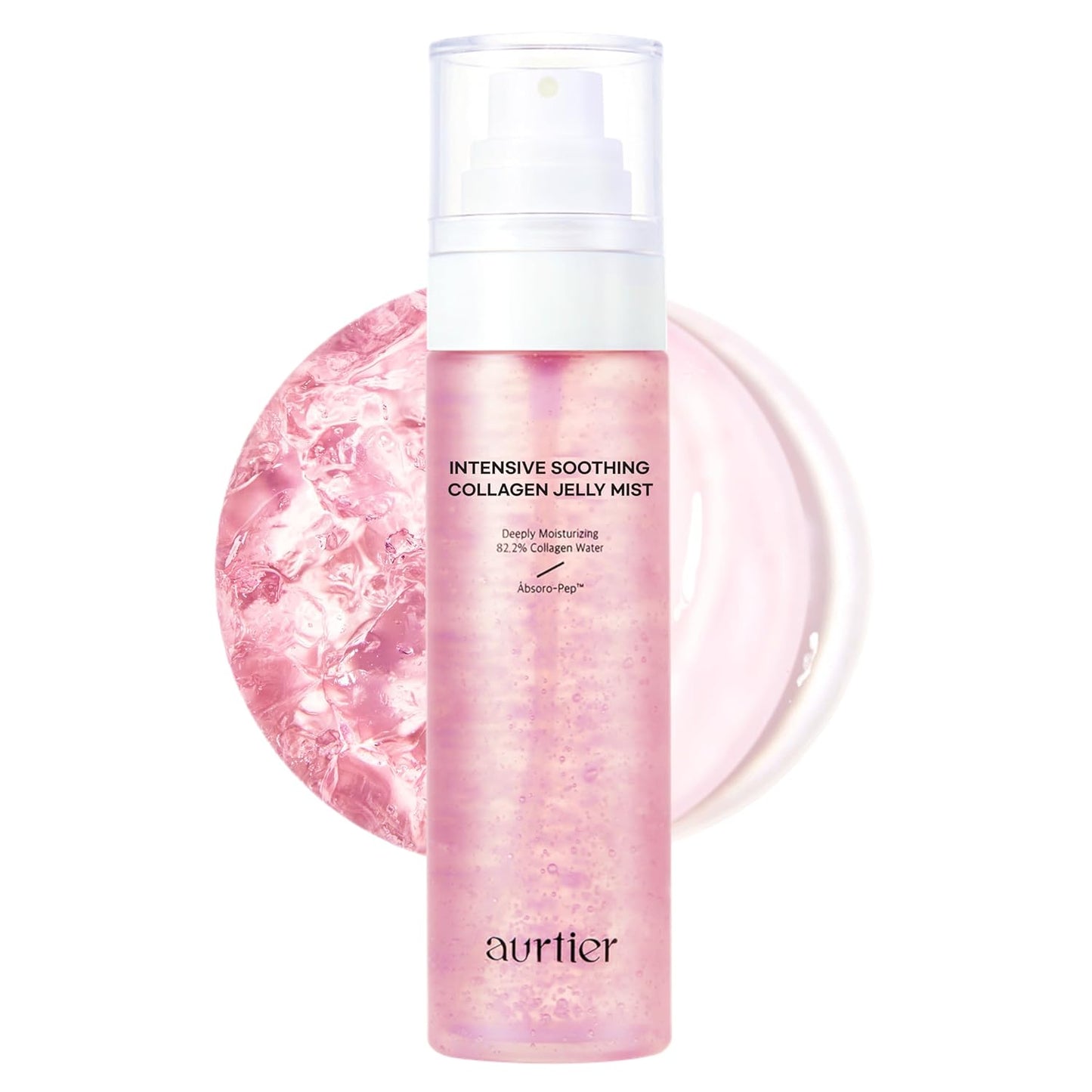Intensive Soothing Collagen Jelly Mist, Deep Hydrating Pink facial mist, Elasticity Moisturizer, Dewy Glow Spray, Hyaluronic Acid, Lightweight Gentle for All Skin, Korean skin care 3.38 fl oz