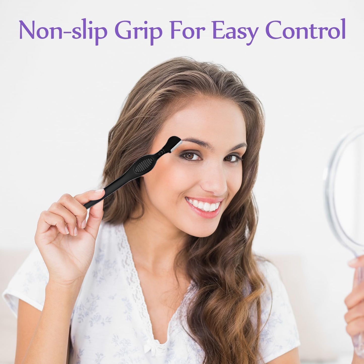 Mudder 21 Pcs Eyebrow Razor Eyebrow Shaver Facial Razor Multipurpose Face Trimmers with Precision Cover for Women Makeup Care Tools(Black)