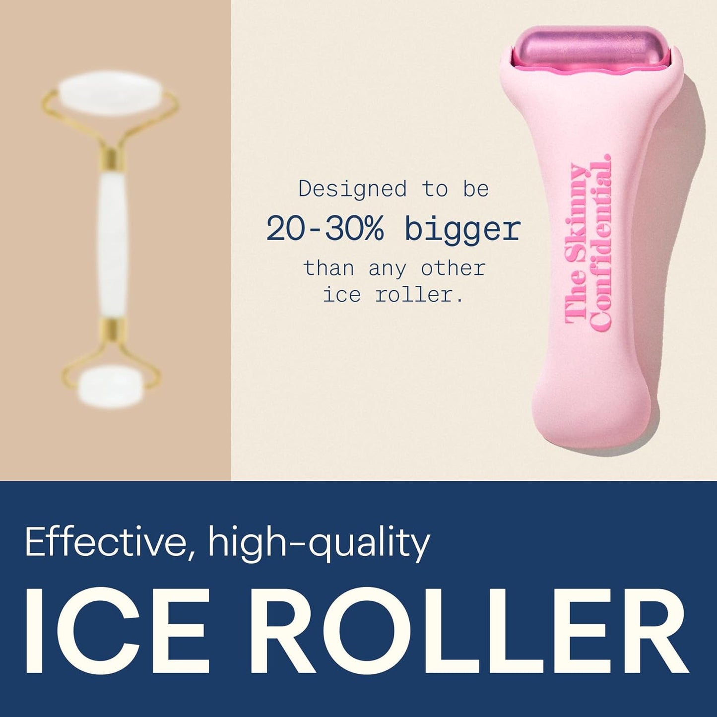 The Skinny Confidential HOT Mess Ice Roller for Face - Facial Roller Skincare Tools Contour, Tighten & De-Puff Skin - Self Care Beauty Gift for Women & Men for Clear, Radiant & Smoother-Looking Skin