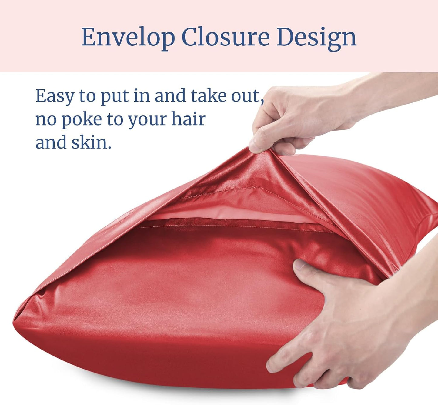 BEDELITE Satin Pillowcase for Hair and Skin, Super Soft Similar to Silk Pillow Cases 4 Pack with Envelope Closure, Cooling Pillowcases for Women Men (20"x30" Queen Size, Baked Apple)