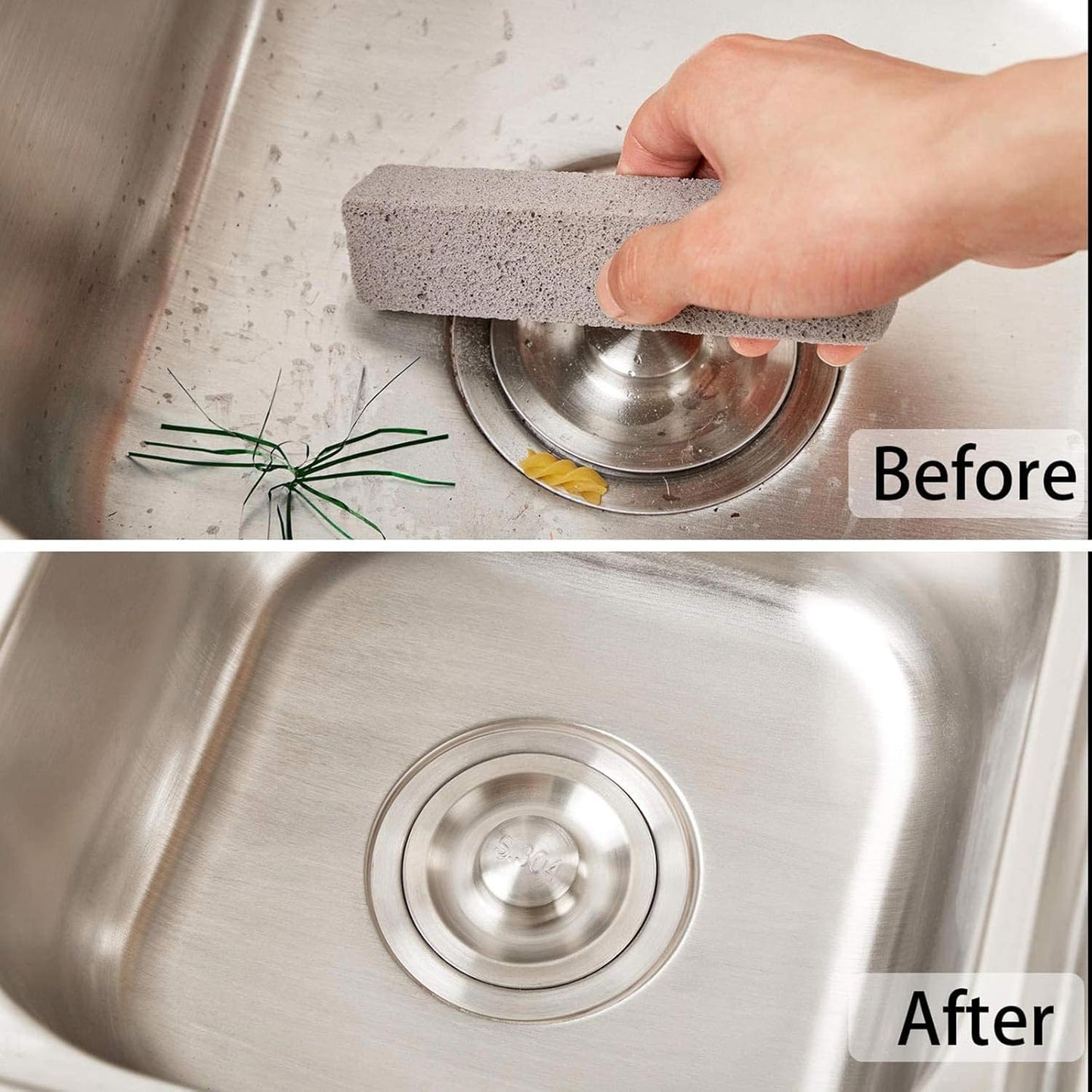 Chinco 300 Packs Pumice Stone for Cleaning, Scouring Pad Removing Stain Grime Without Leaving Scratches for Kitchen Oven Stove Home Bathroom Toilet Pool House Cleaning Supplies