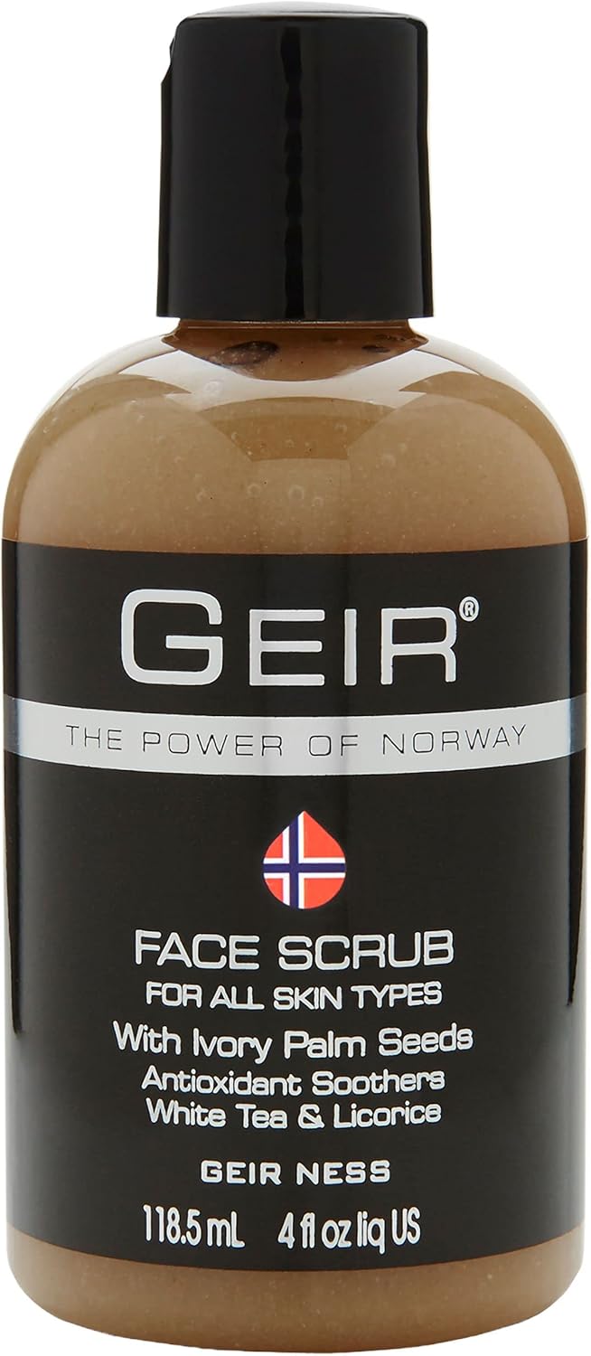 Geir Ness Face Scrub - Exfoliates Skin - Nourishing Facial Scrub for Clogged Pores