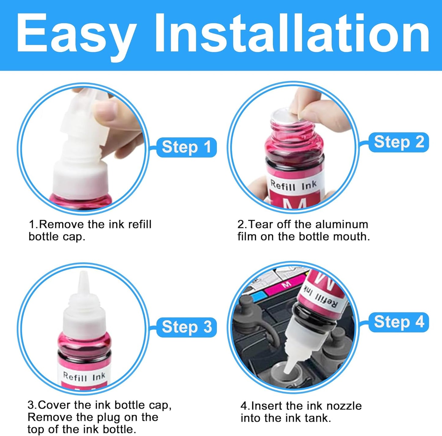 LCL GI-290 Ink Bottles Replacement for Canon GI 290 GI290 290 Ink Refill Bottles Compatible with Canon Megatank G3200 G4210 G1000 G1100 G1200 G1310 G1400 G1800 G1810 G1900 G2000 G2100 G2200 (CMY)