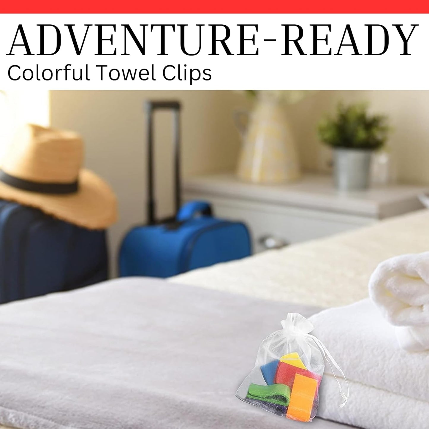 Towel Keep - 6 Pack Towel Tags - Colored Towel Clips for Identification of Your Towel - Towel Clip