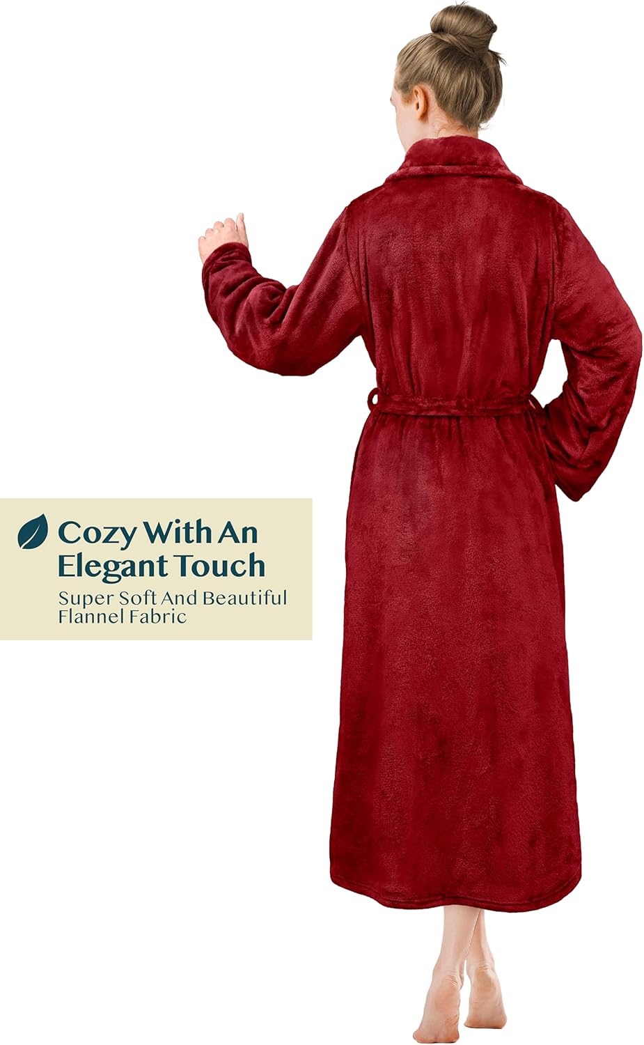 PAVILIA Womens Robe Fleece Plush Soft, Fluffy Fuzzy Cozy Warm Lightweight Bathrobe, Shower Spa House Long Robe for Women