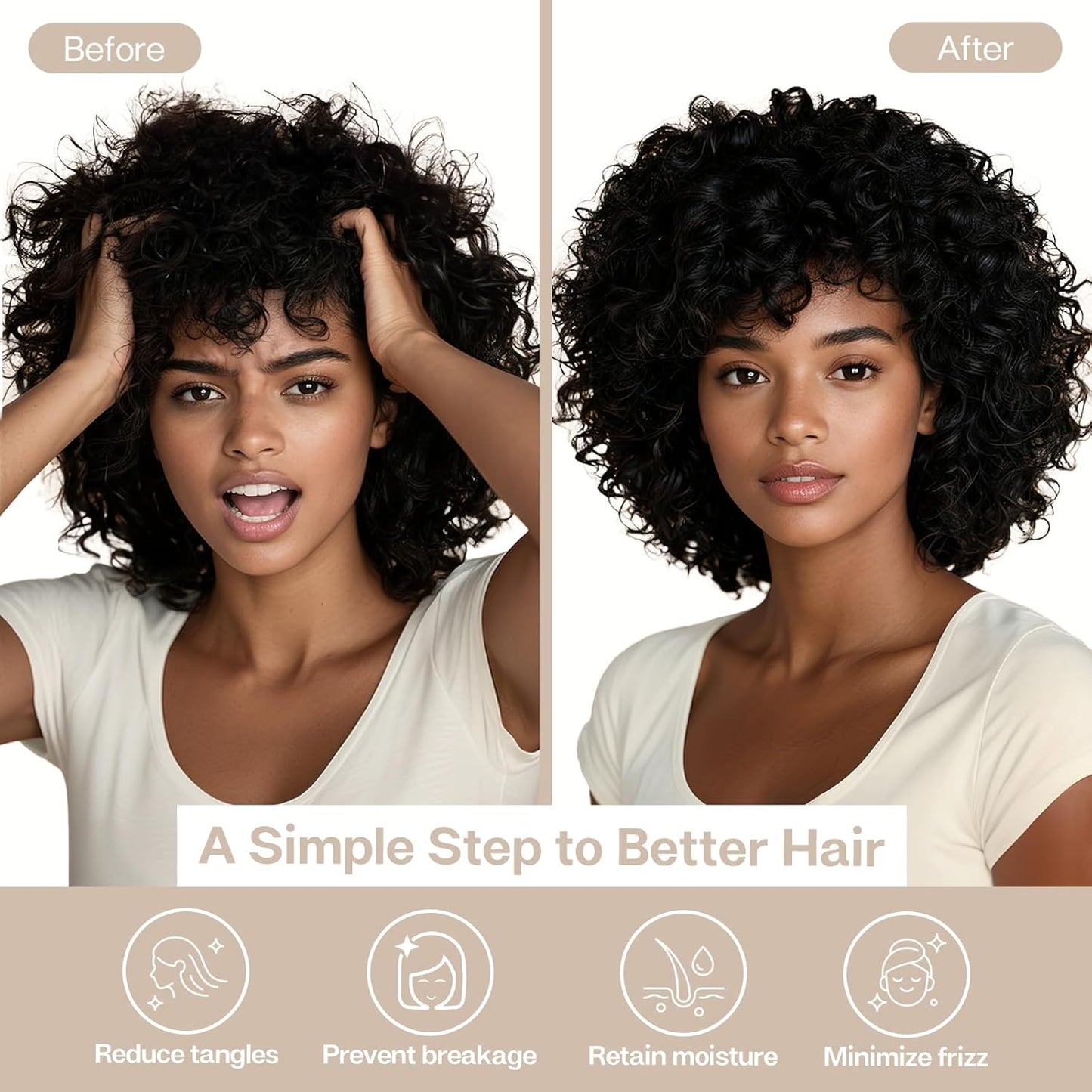 MR&HM Satin Pillowcase for Hair and Skin, Silk Satin Pillowcase 2 Pack, Standard Size Pillow Cases Set of 2, Silky Pillow Cover with Envelope Closure (20x26, Champagne)