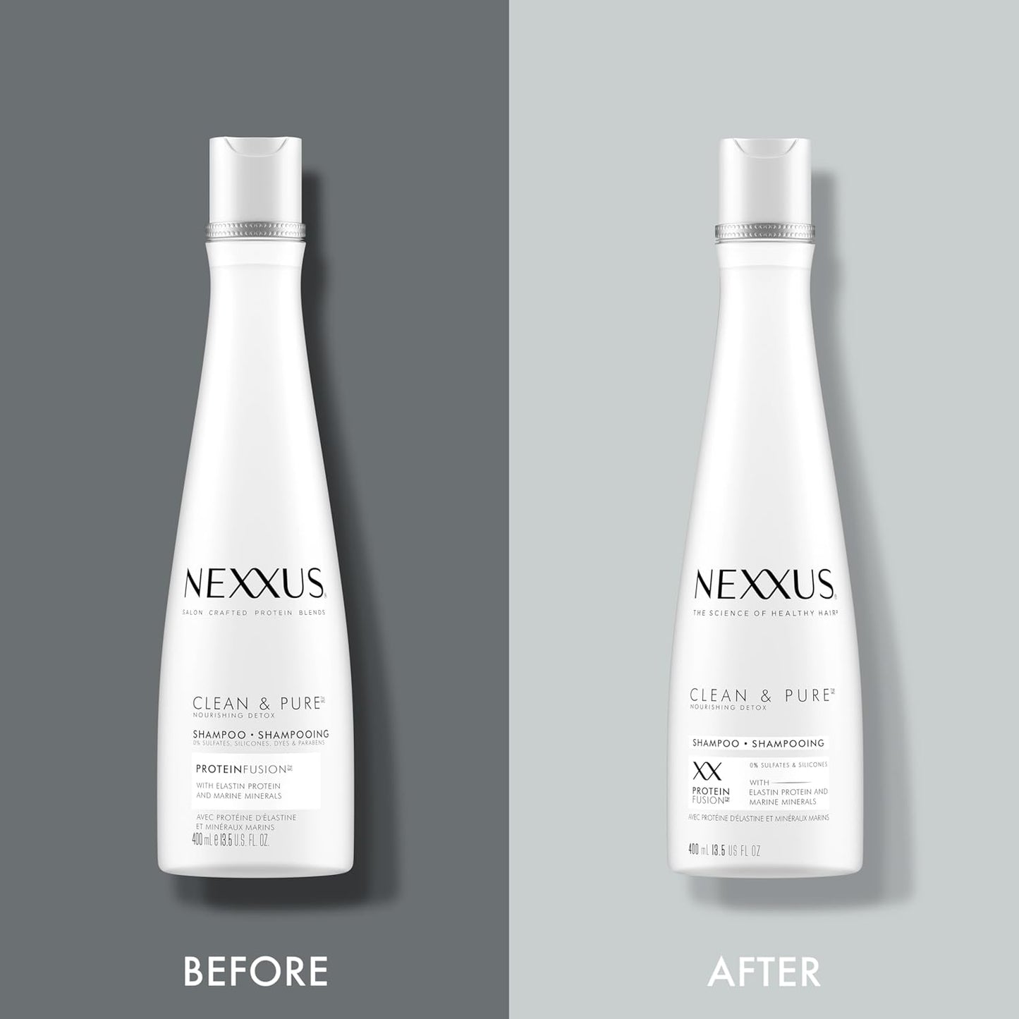 Nexxus Clean and Pure Clarifying Shampoo With ProteinFusion, For Nourished Hair Paraben-Free 13.5 oz