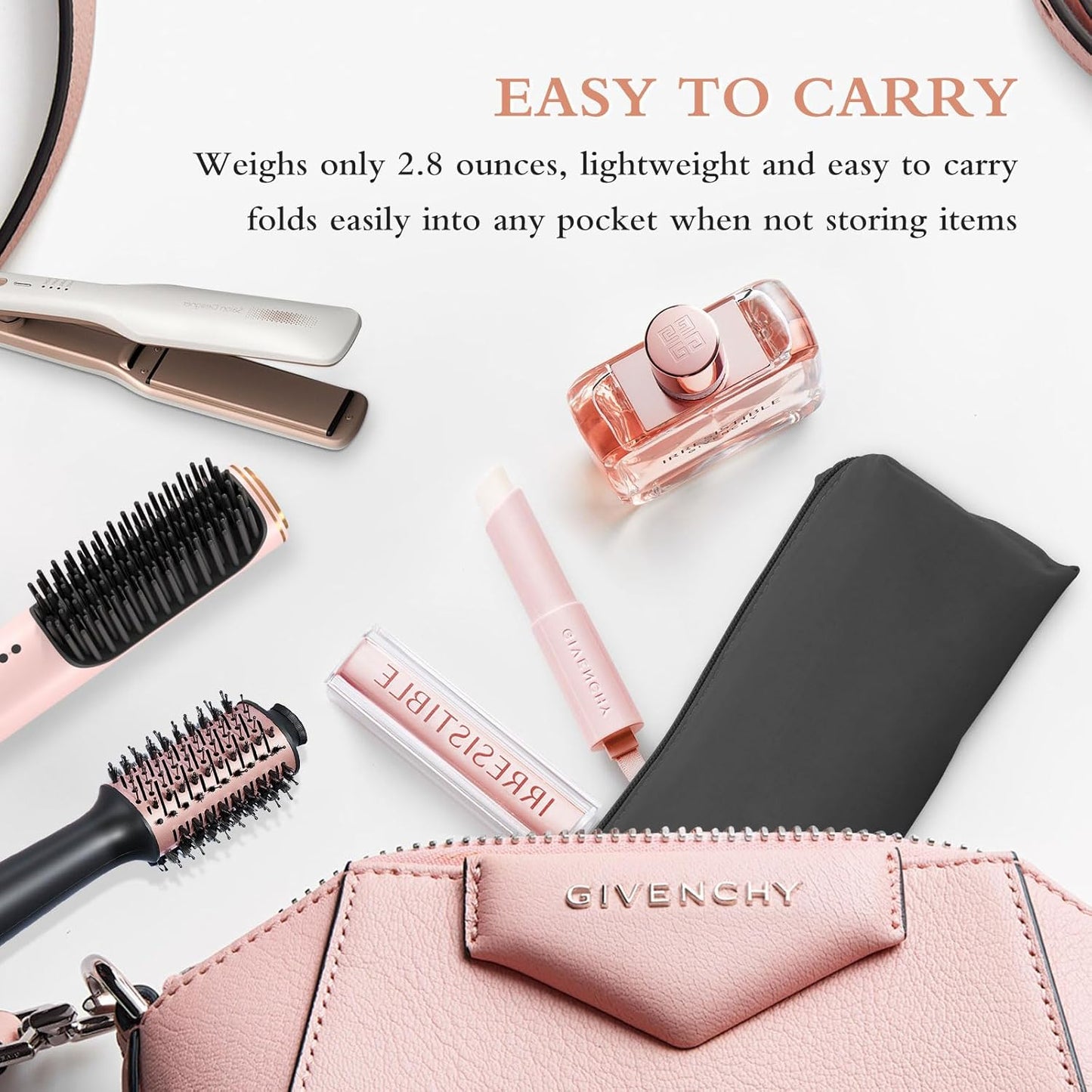 Professional Hot Hair Tools Organizer Bag Portable Travel Heat Resistant Storage Case Pouch for Curling Irons, Flat Irons, Hair Straightener and Styling Tools(17.7" x 3.2"x 3.2")