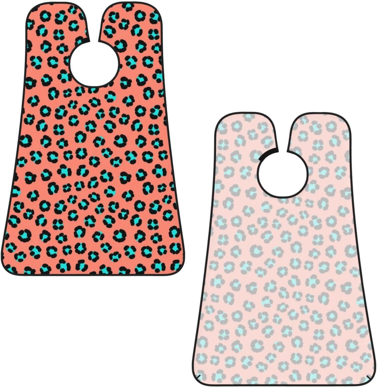 Professional Beard Bib, Non-Stick Hair Catcher Apron Waterproof, Shaving Grooming Essential for Men Dad, Funny Leopard Print Shave Bib