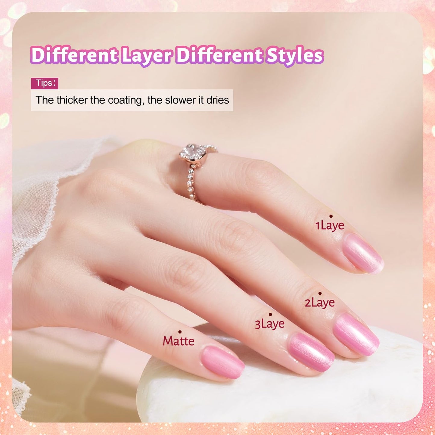 Glitter Nail Polish Set, 10 Color With 2PCS Base and Top Coat Nail Polish