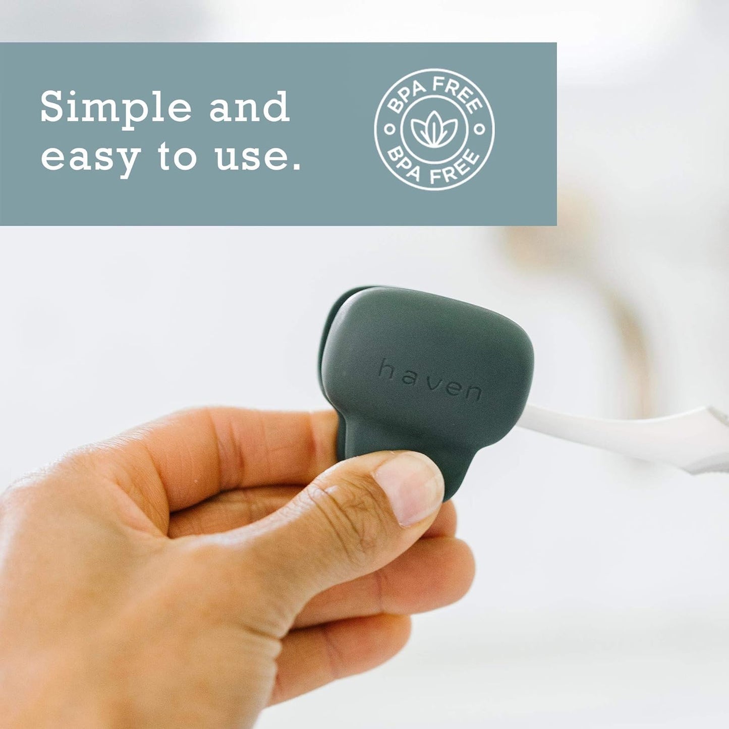 Haven Toothbrush Cover - Fits Electronic and Manual Toothbrushes - Toothbrush Case Holder for Travel - Set of Two Tooth Brush Cap Protectors (Emerald & Aqua)