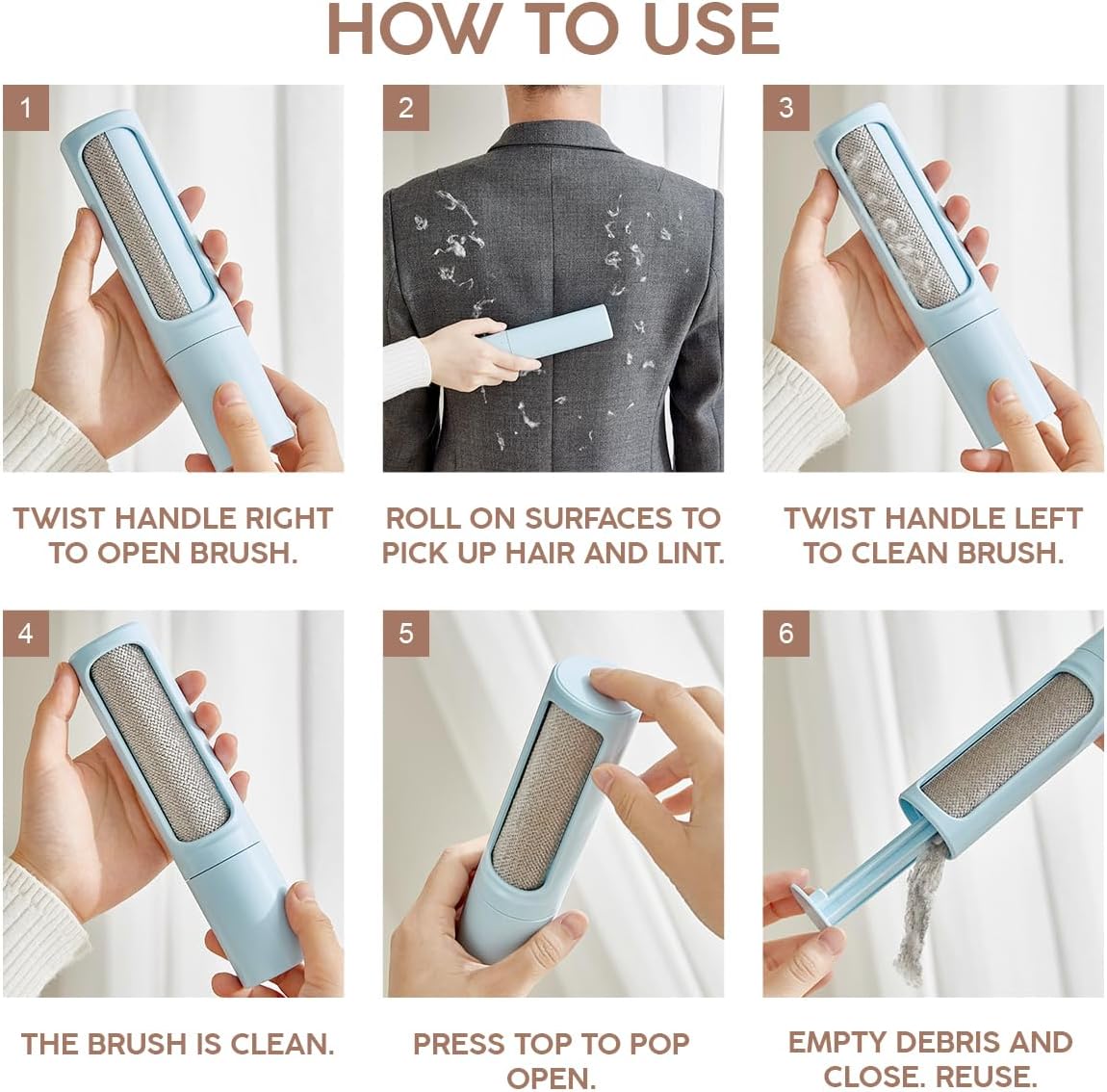 Reusable Lint Roller – Portable & Compact Pet Hair Remover for Clothes, Furniture & Car | Eco-Friendly, Washable & Durable (Green)