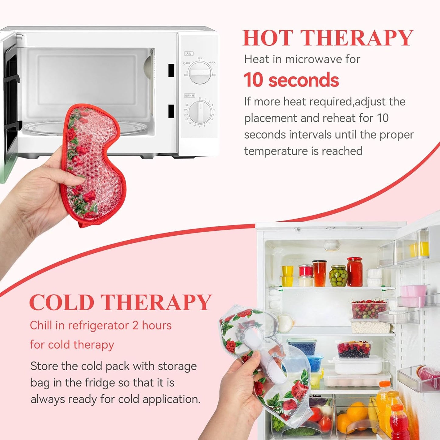 LEOSTEP 4 PCS Cooling Eye Mask Set - Ice Face Mask with Camellia Essential Oil, Cold Eye Compress and Reusable Gel Pads for Eyes Puffiness, Migraine Headache, Dark Circles, Dry Eyes