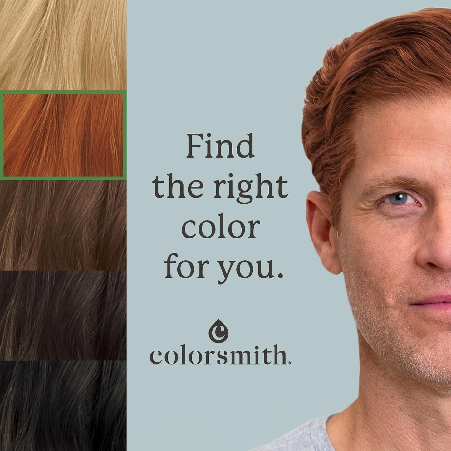 Hair & Beard Color for Blending Grays 2 pack - Dark Natural Copper Blonde - Ammonia-Free Complete Men’s At-home Beard & Hair Dye Kit, Professional-grade Demi-Permanent Hair Color (7.04)