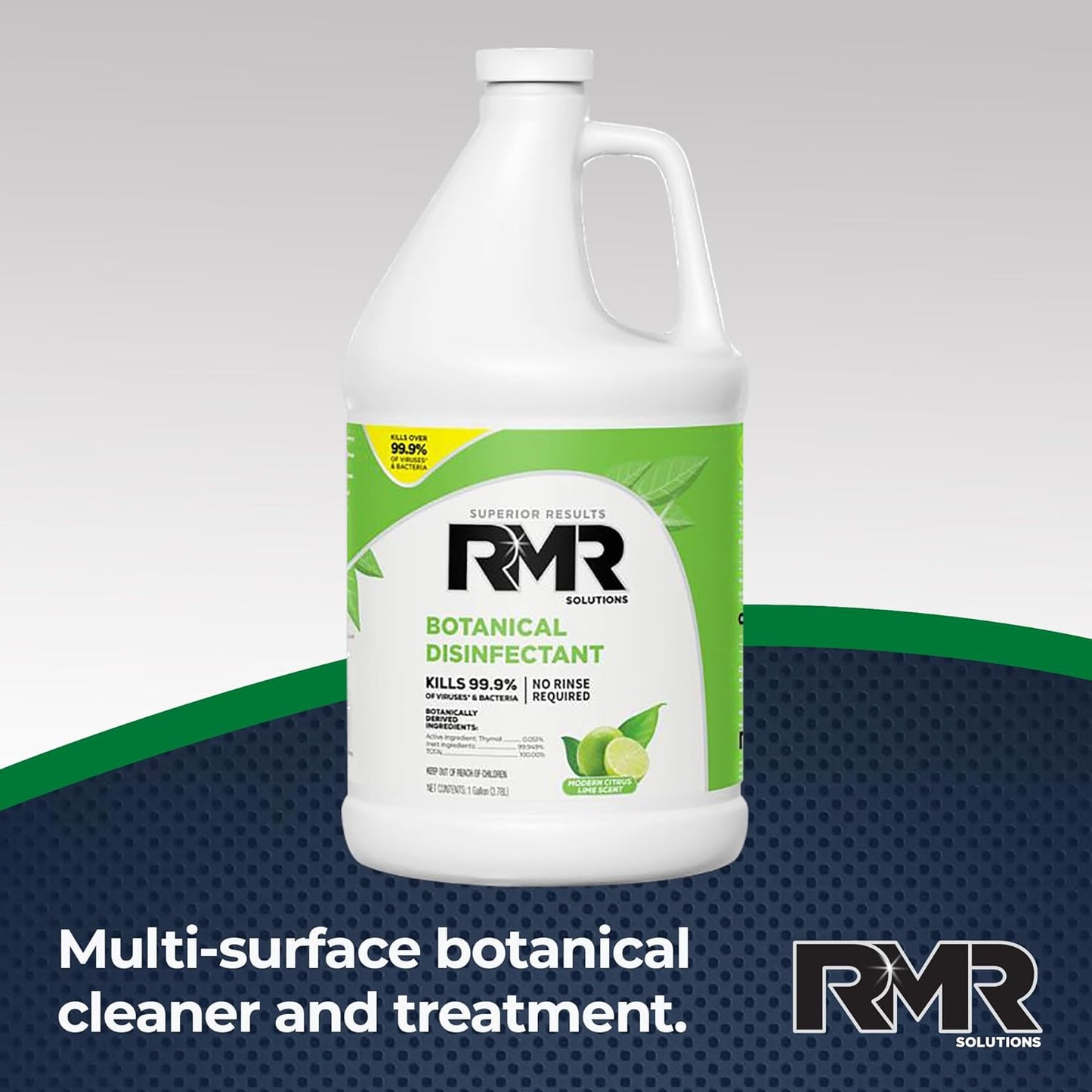 RMR Brands Botanical Disinfectant and Cleaner, Kills 99% of Household Bacteria and Viruses, EPA Registered, Gallon, 4 Pack