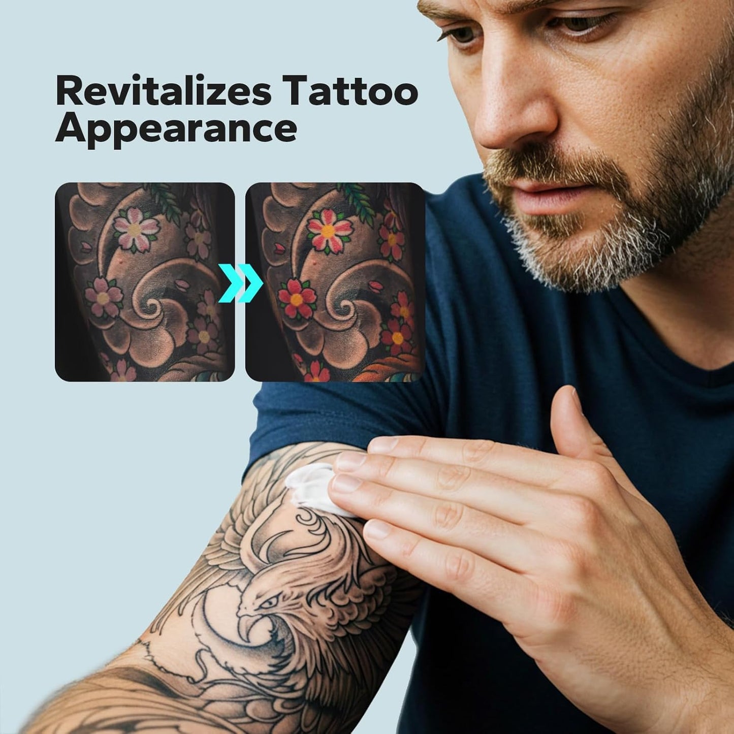 Tattoo Aftercare (4.23 oz), Tattoo Balm, Natural Shea Butter Formula Tattoo Lotion, Nourishing Properties and Color Support for New and Existing Tattoos, Tattoo Care Cream for Daily Use