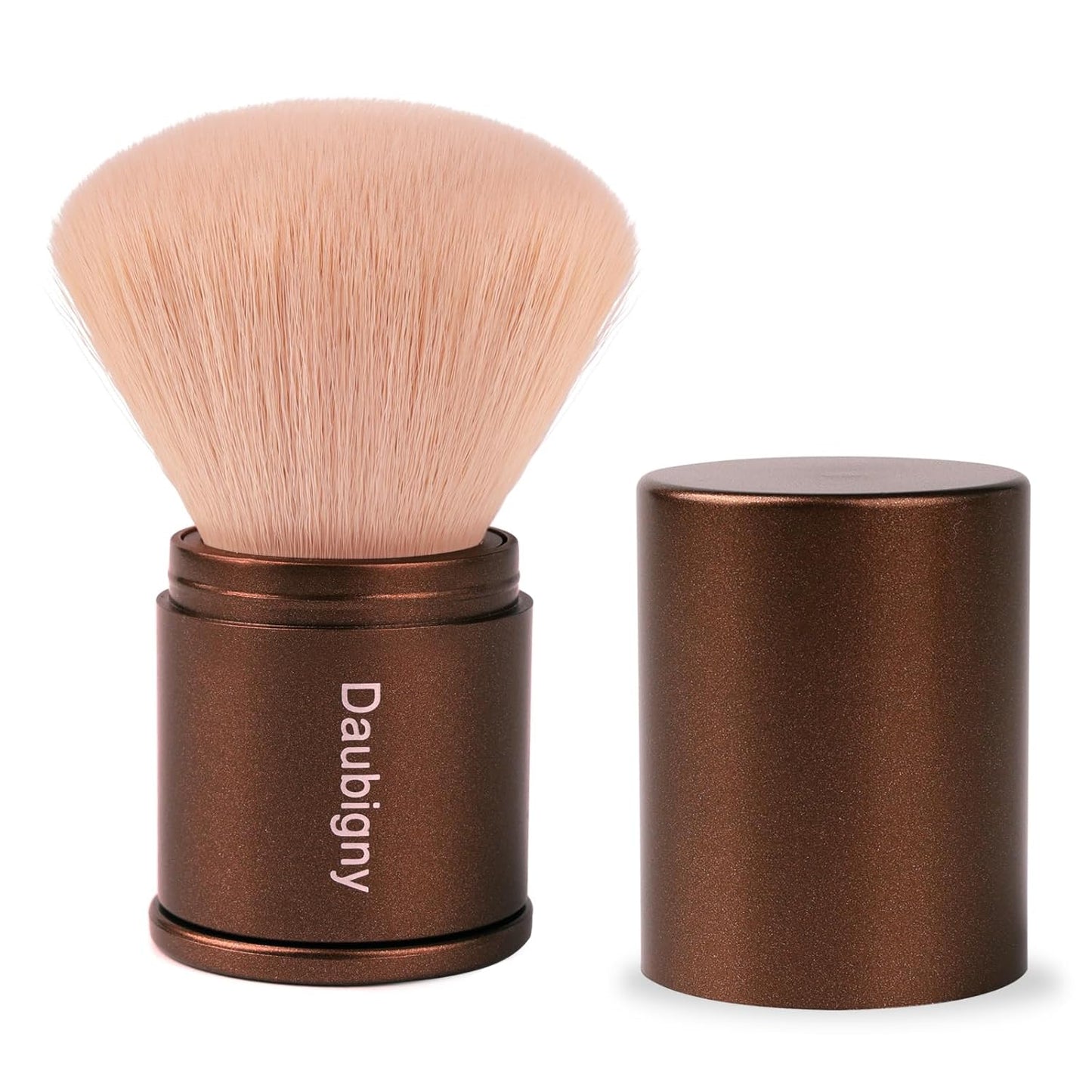 Retractable Kabuki Makeup Brush,Daubigny Powder Brushes Foundation Travel Foundation Brush for Blush Bronzer & Powder (Champagne)