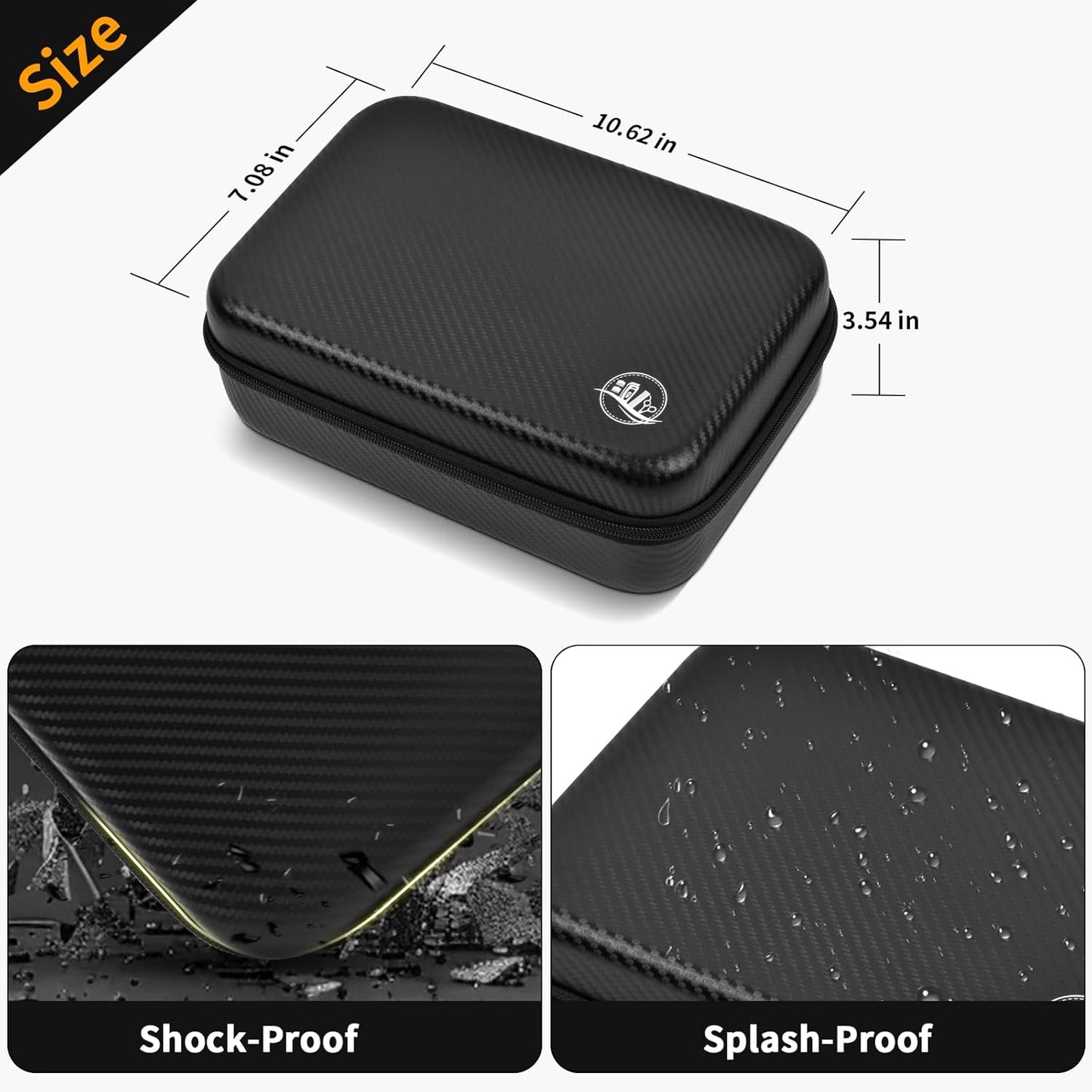 Boobowl Barber Accessories Bag for Clippers and Supplies, Mens Hair Trimmers Box, Portable Clipper Storage Holder Organizer for Hair Cutting, Guard Grooming Kit and Barbers Supplies (Bag Only) -Black