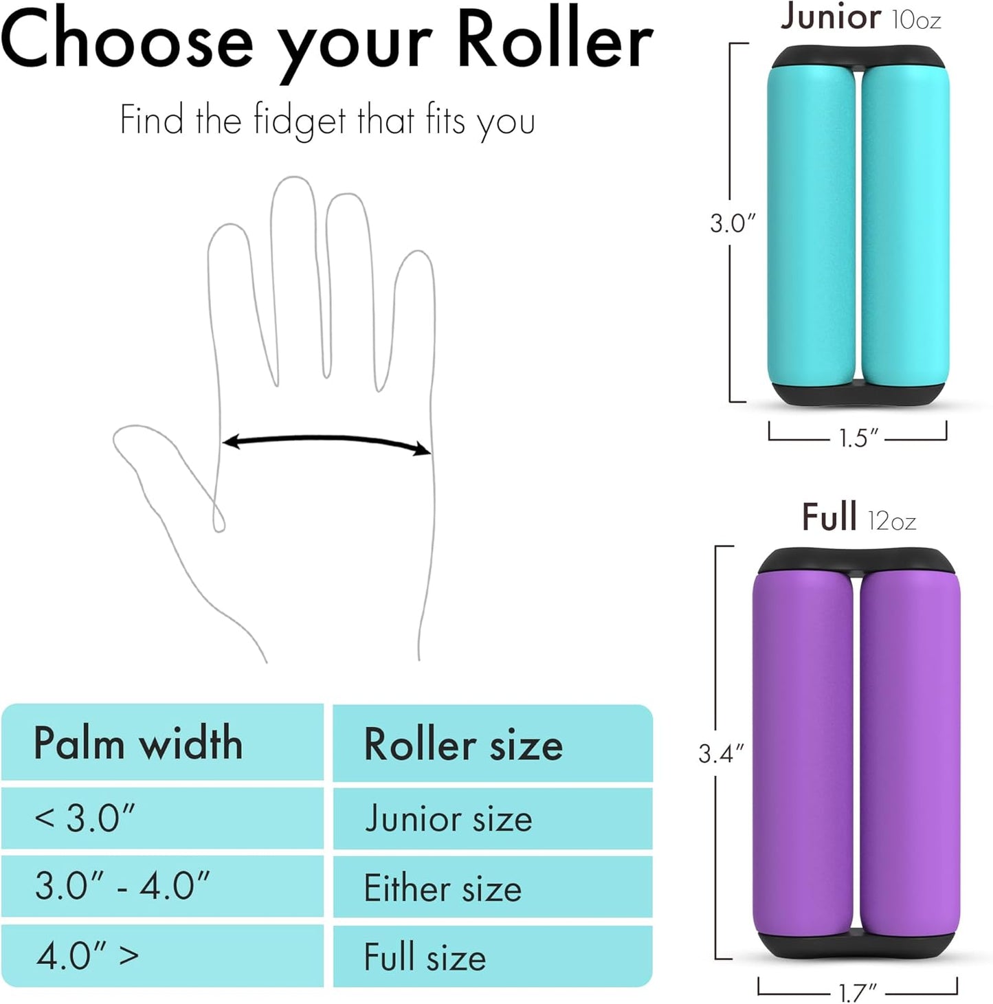 ONO Roller - Handheld Fidget Toy for Adults | Help Relieve Stress, Anxiety, Tension | Promotes Focus, Clarity | Compact, Portable Design