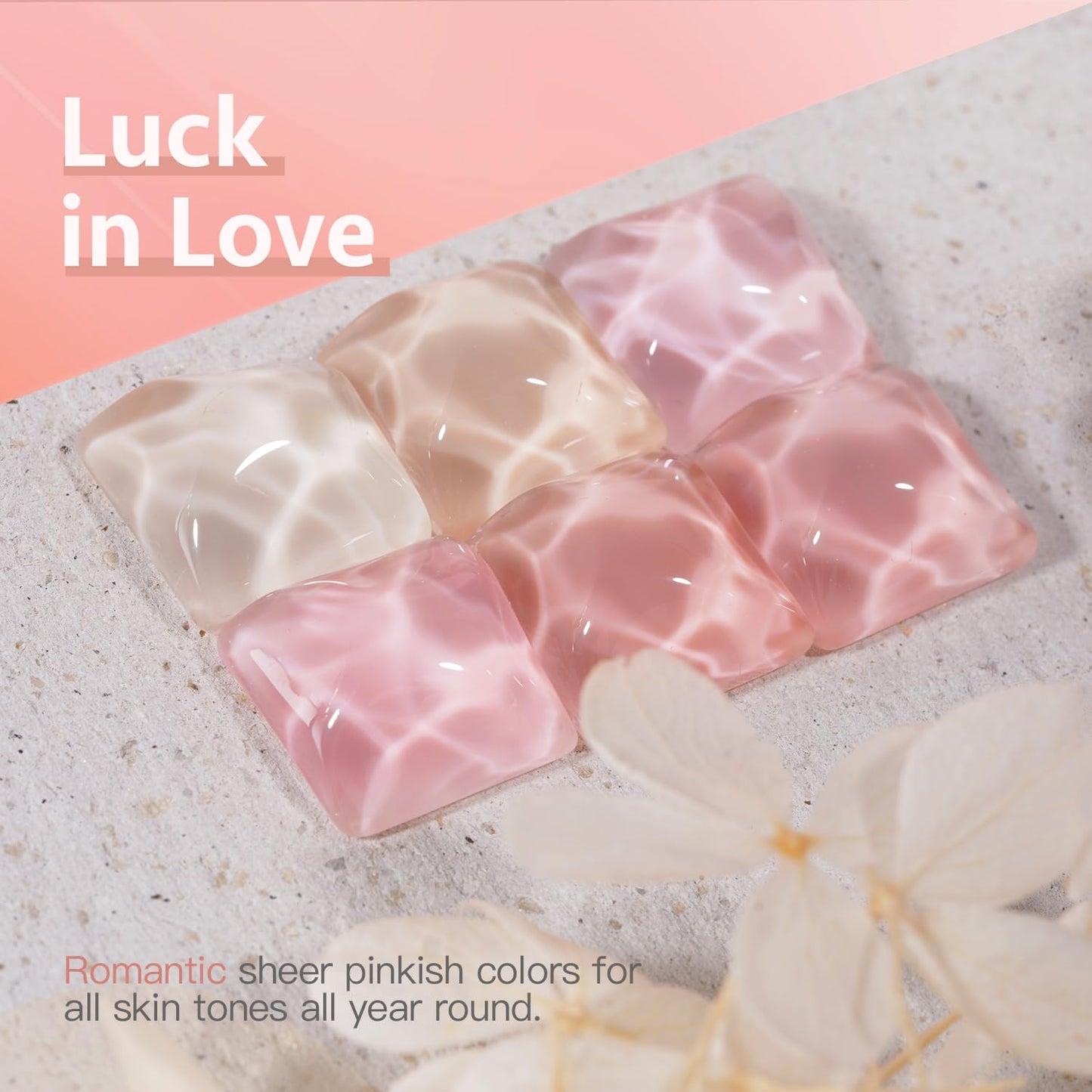 GAOY Jelly Gel Nail Polish Set of 6 Colors Pink White Nude Sheer Gel Polish Kit for Salon Manicure and Nail Art DIY at Home