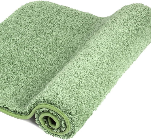 Walensee Large Bathroom Rug (24 x 36, Sage Green) Extra Soft and Absorbent Shaggy Bath Mat Machine Washable Microfiber Non Slip Luxury Floor Mat