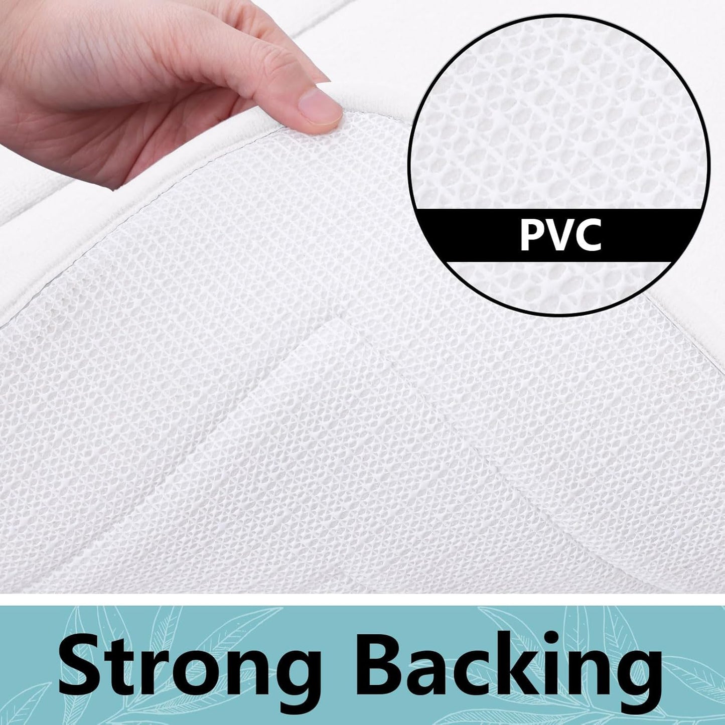 Arotive Memory Foam Bathroom Rug Mat 47x24, Ultra Soft and Absorbent Bath Mat, Machine Wash Dry, Comfortable Bath Rug Carpet for Bathroom Floor, Tub and Shower, White