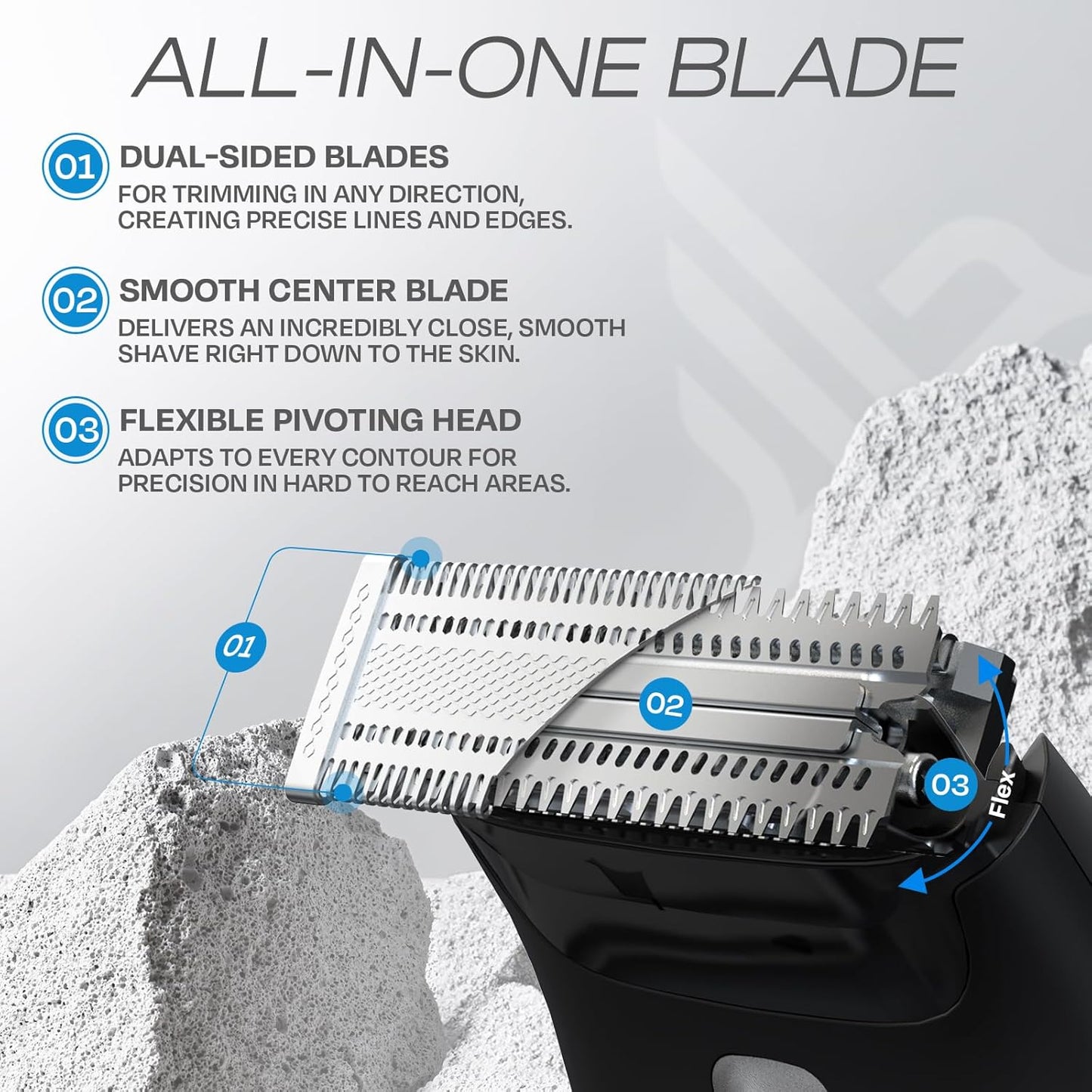 HUMMINGBIRD MK4 QuickSwap Replacement Blade – Genuine Replacement Blade for MK4 Electric Body Hair Trimmer for Men, Durable Stainless Steel, Trim, Edge and Shave, Beard or Body 2 Pack