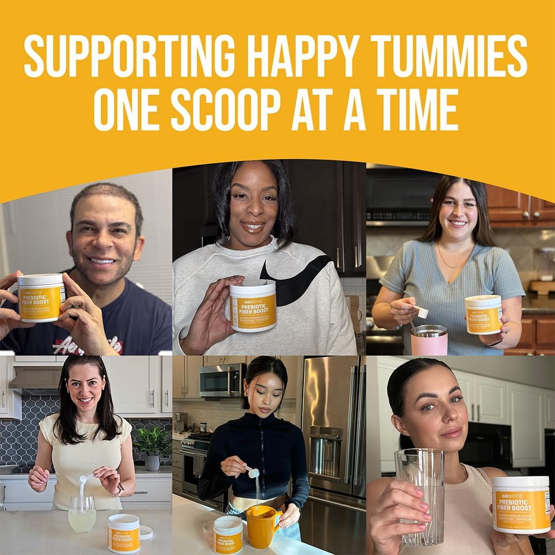 GoBiotix Fiber Supplement Powder with Prebiotics for Digestive Health and GLP-1 Support, Soluble Fiber for Gut Health & Debloat, Keto, Vegan, Gluten & Sugar Free, 35 Servings (2 Pack)