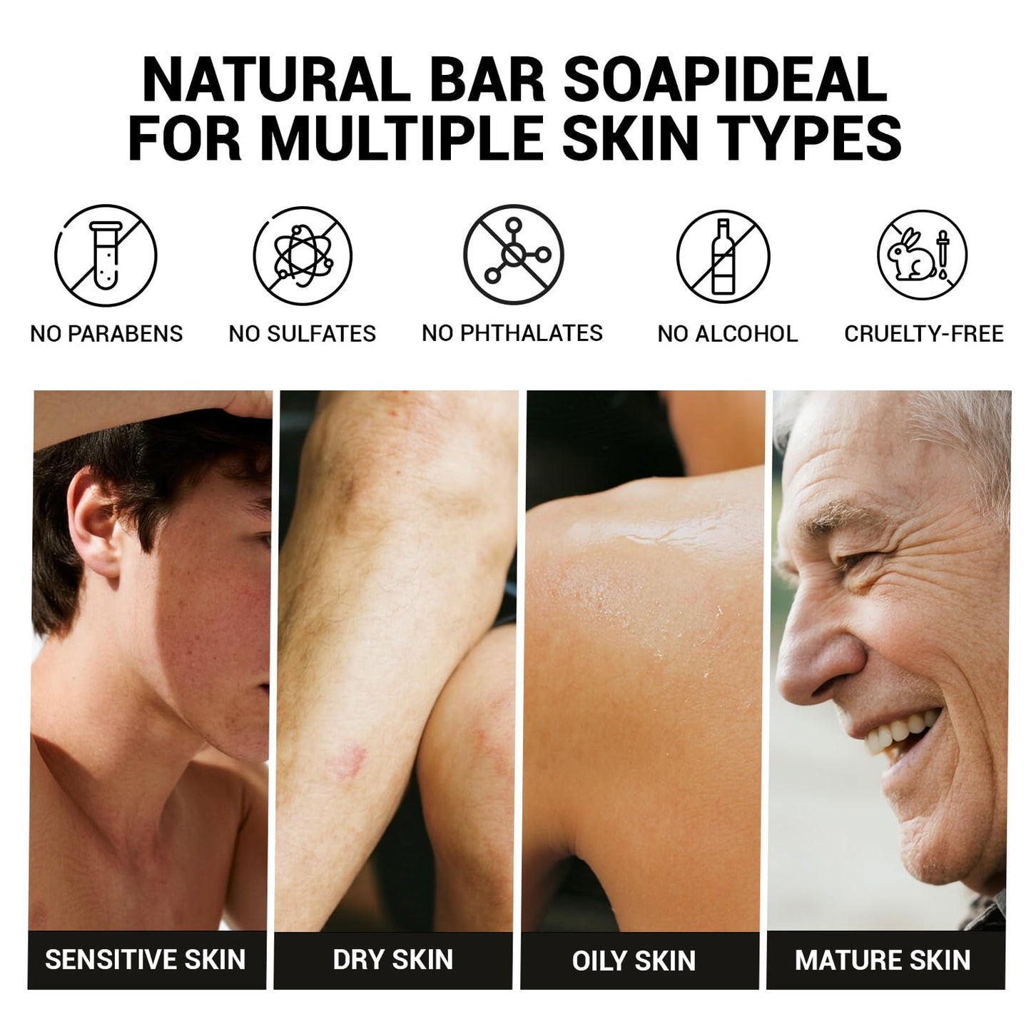 Rinse & Robust Mens Bar Soap Set 6Pcs Handmade Natural Soap Bar Gift for Men, Cleansing, Moisturizing & Exfoliating Soap for Body & Hands All Skin Types | 6 Scents | 5.3 oz of 6 Bars