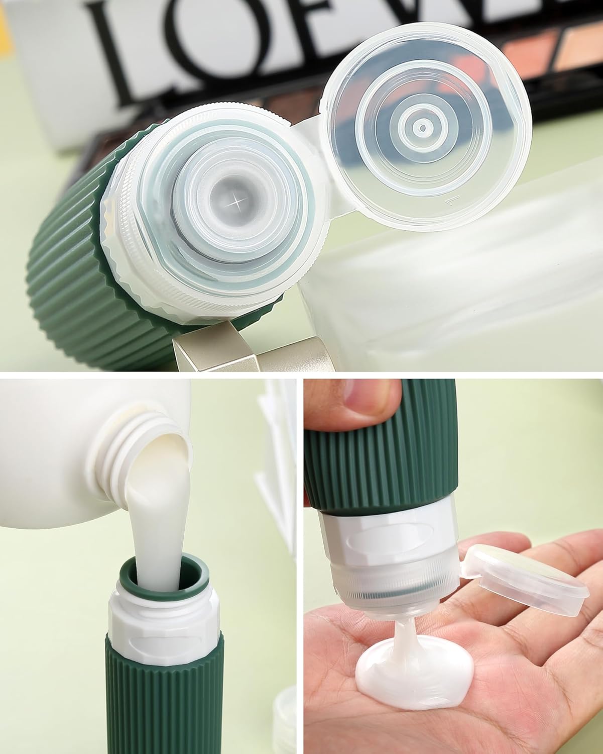 Travel Bottles for Toiletries 8 Pack, Tsa Approved Travel Size Toiletries 3 oz, Travel Containers for Toiletries, with Clear Bag, Leak Proof Silicone Squeezable Travel Essentials Creams Jars