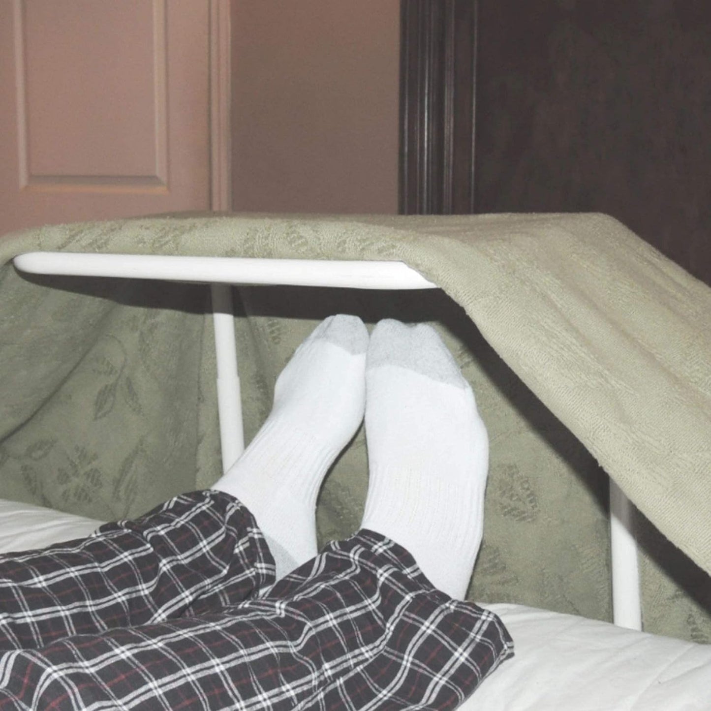 Adjustable Blanket Lifter/Support with Bed Support (Height of 23"–31") and 2 Clips(Random Color), Heavy Duty Steel, Ideal for Arthritis Relief, Restless Legs, Foot Cramping, Surgery Recovery