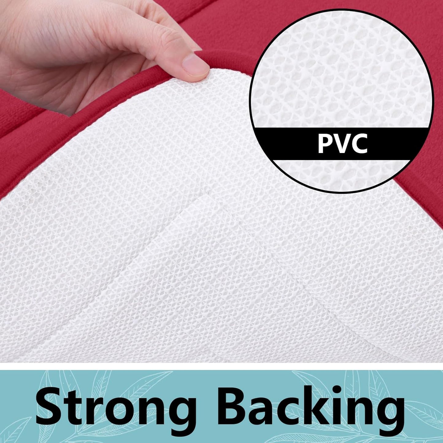 Arotive Memory Foam Bathroom Rug Mat 47x17, Ultra Soft and Absorbent Bath Mat, Machine Wash Dry, Comfortable Bath Rug Carpet for Bathroom Floor, Tub and Shower, Red