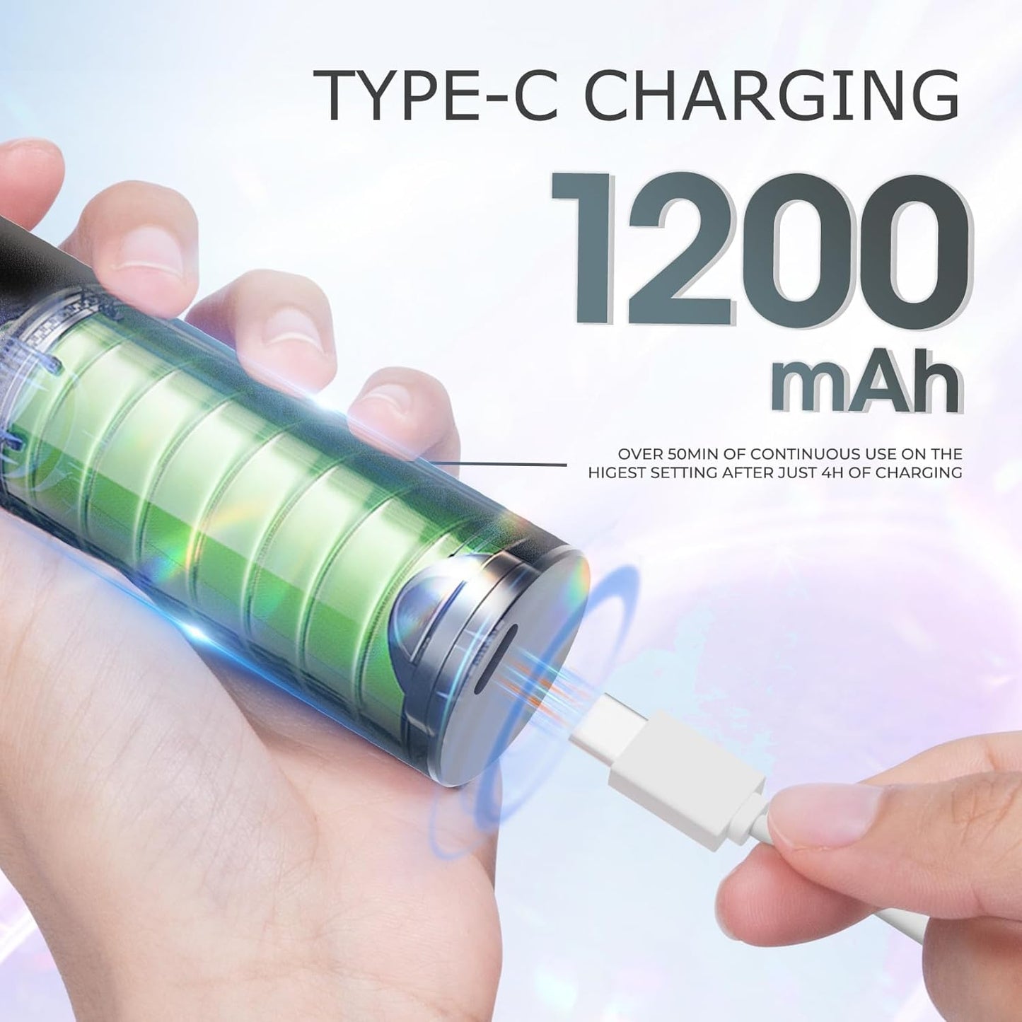 krofaue Electric Callus Remover Kit - USB Rechargeable 2 in 1 Foot Scrubber & Dead Skin Remover - 6 Gears Electric Nail Buffer Set for Daily Care - Black