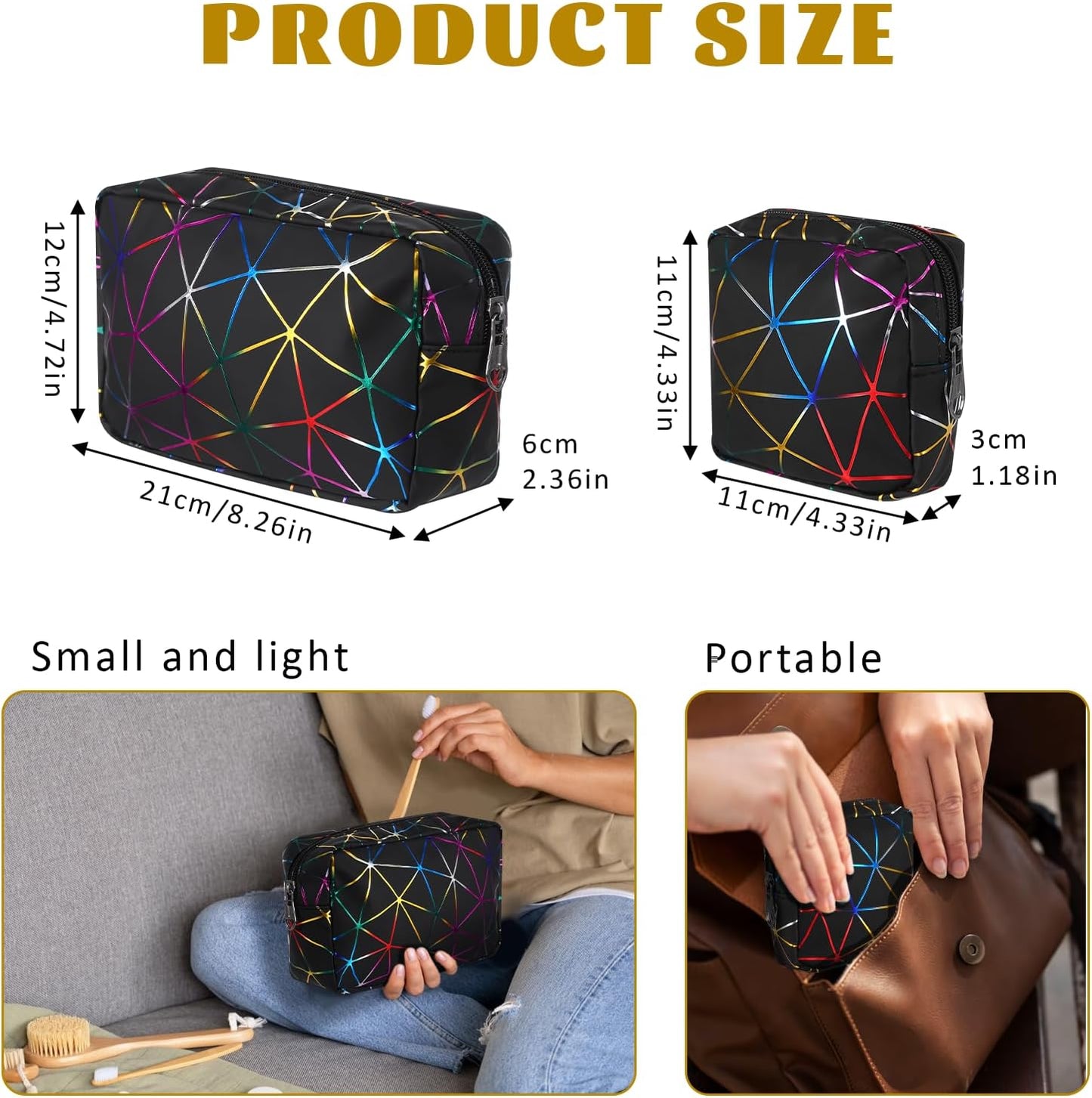 Period Bags for Teen Girls, Tampon Holder for Purse, Waterproof Portable Leather Period Pouch, Sanitary Napkin Storage Bag, Black Makeup Bag Set, Pad Pouches for Period for Girls