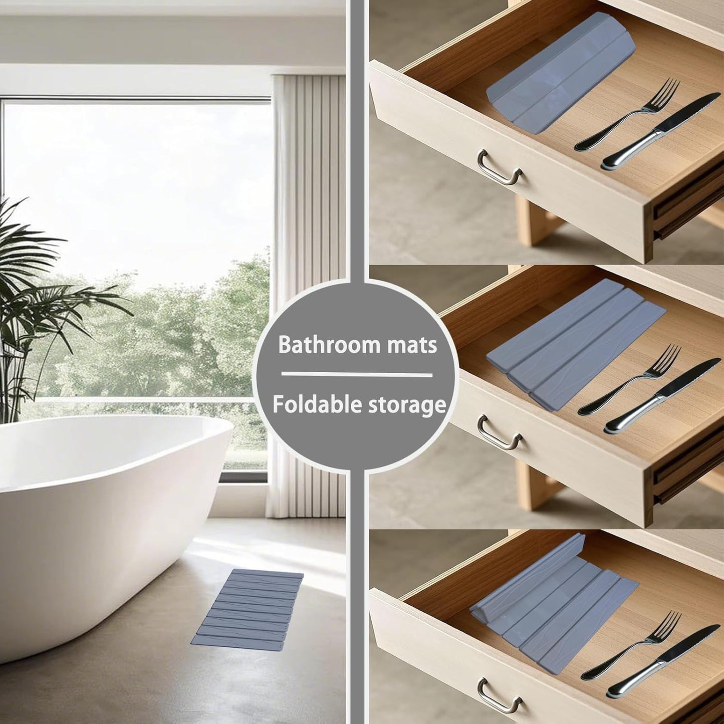 Dry Stone For Kitchen Sink and Collapsible Stone Mat Kitchen Drying Mat ,Foldable and Magical Mat Self Absorbing Mat For Efficient Kitchen Drying Rack,Dark Grey