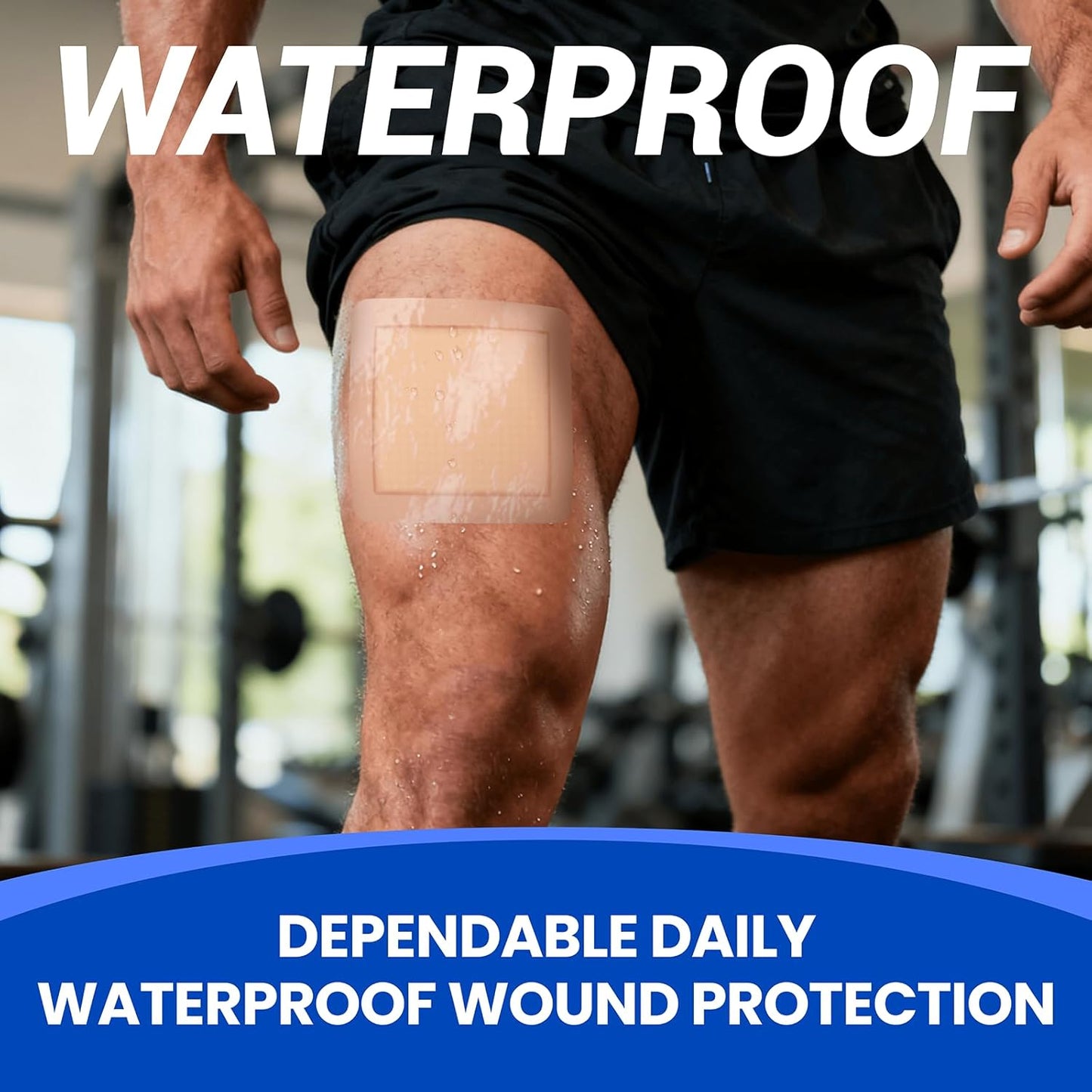 Large Waterproof Bandages 6x6 Silicone Foam Dressing for Sensitive Skin Wound Care, Adhesive Cohesive Pad with Border for First Aid, Post Surgical and Burn, Pressure, Scar Healing (5 PCS)