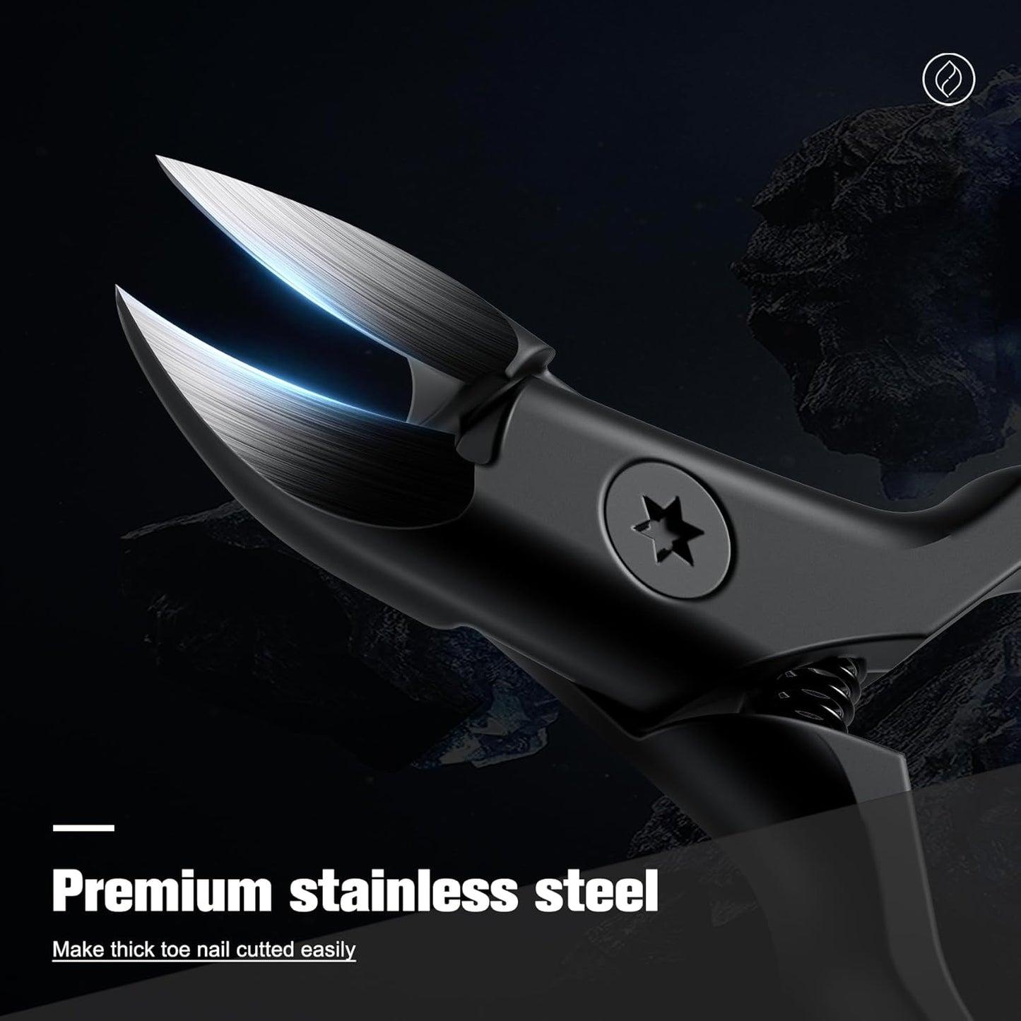 FERYES 25° Edge Toenail Clippers for Thick Nails for Seniors, Heavy Duty Nail Clippers for Ingrown Toenails