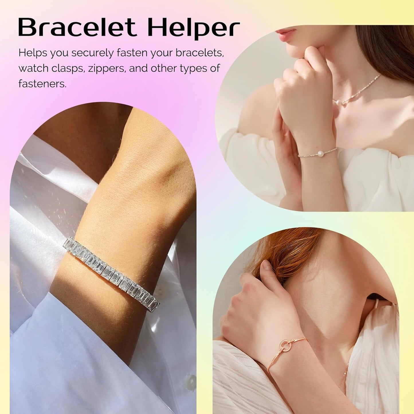 Zipper Helper Bracelet Helper Tool Set, Zipper Puller Helper Dresses Zipper Pull Helper Back Zipper Puller for Overweight, Elderly, Disabled, Individuals or Travel, Gifts for Women Mom