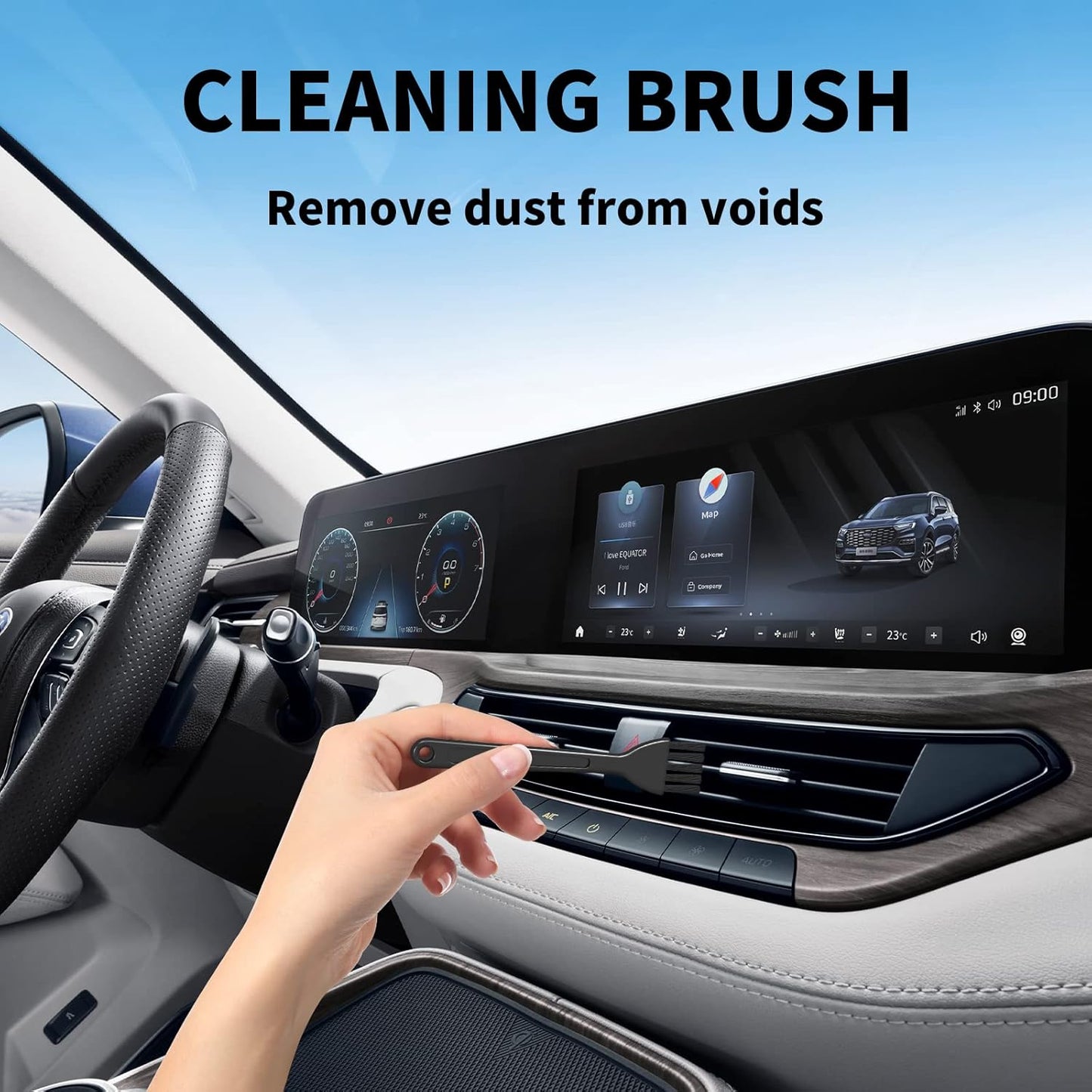 Car Screen Cleaner, Car Touch screen cleaner for Tesla, Screen Cleaner for Car Display, EV Car Screen Cleaner Spray and Wipe, Screen Cleaner Kit for Dashboard, laptop, Monitor