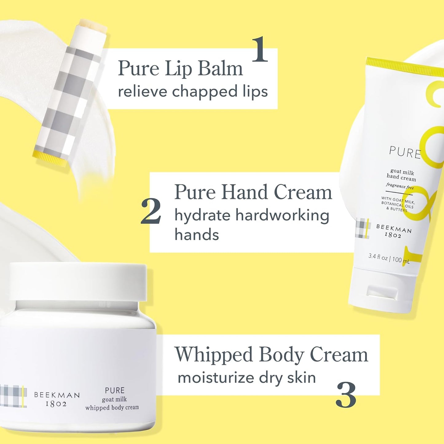 Beekman 1802 Goat Milk Lip Balm - Nourishes, Hydrates & Softens Lips - Prevents & Treats Dry & Chapped Lips - Cruelty-Free Lip Care