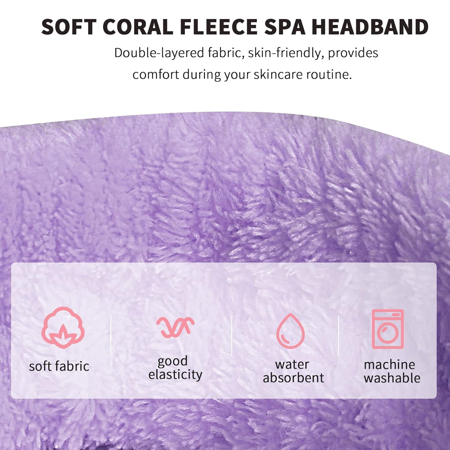 WSYUB Hairband, 3pcs Face Headband with Bow Tie, Soft Microfiber Skincare Band for Washing Face, Shower Headband Spa Headband for Women Girls(Blue, Red, Purple)