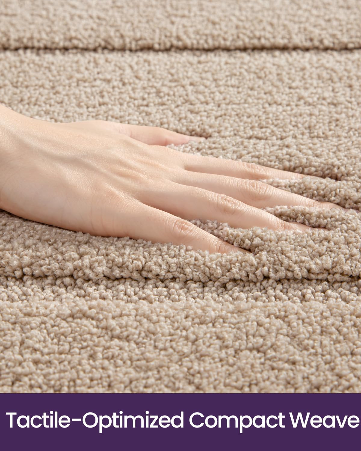 DEXI Bathroom Rugs 43x24, Washable Non Slip Bath Mat for Shower Floor, Absorbent Quick Dry Bathmat with Rubber Backing, Ultra Soft Plush Carpet for Tub, Beige