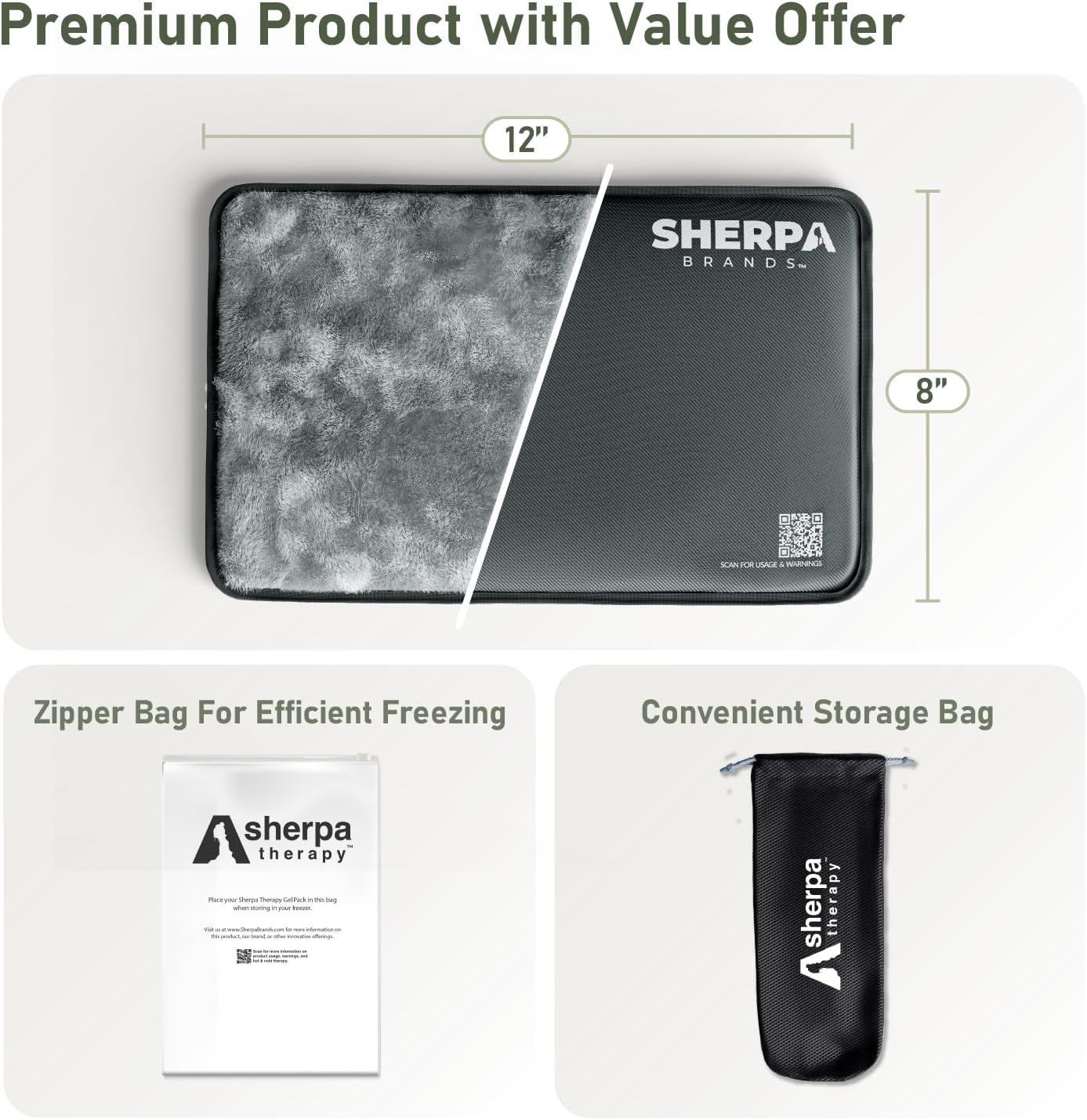 Medium Flexible Gel Ice Packs Reusable - Hot and Cold Soft Ice Packs for Injuries Reusable for Ankle, Arm, Foot, Leg, Back Pain Relief - 8" x 12" - 2PK - Grey