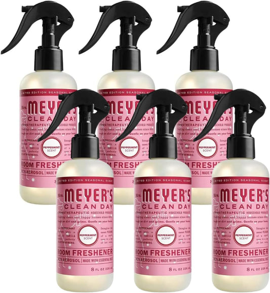 Mrs. Meyer's Clean Day Peppermint Scent Room Freshener, Cruelty Free, 8 Ounce (Pack of 6)