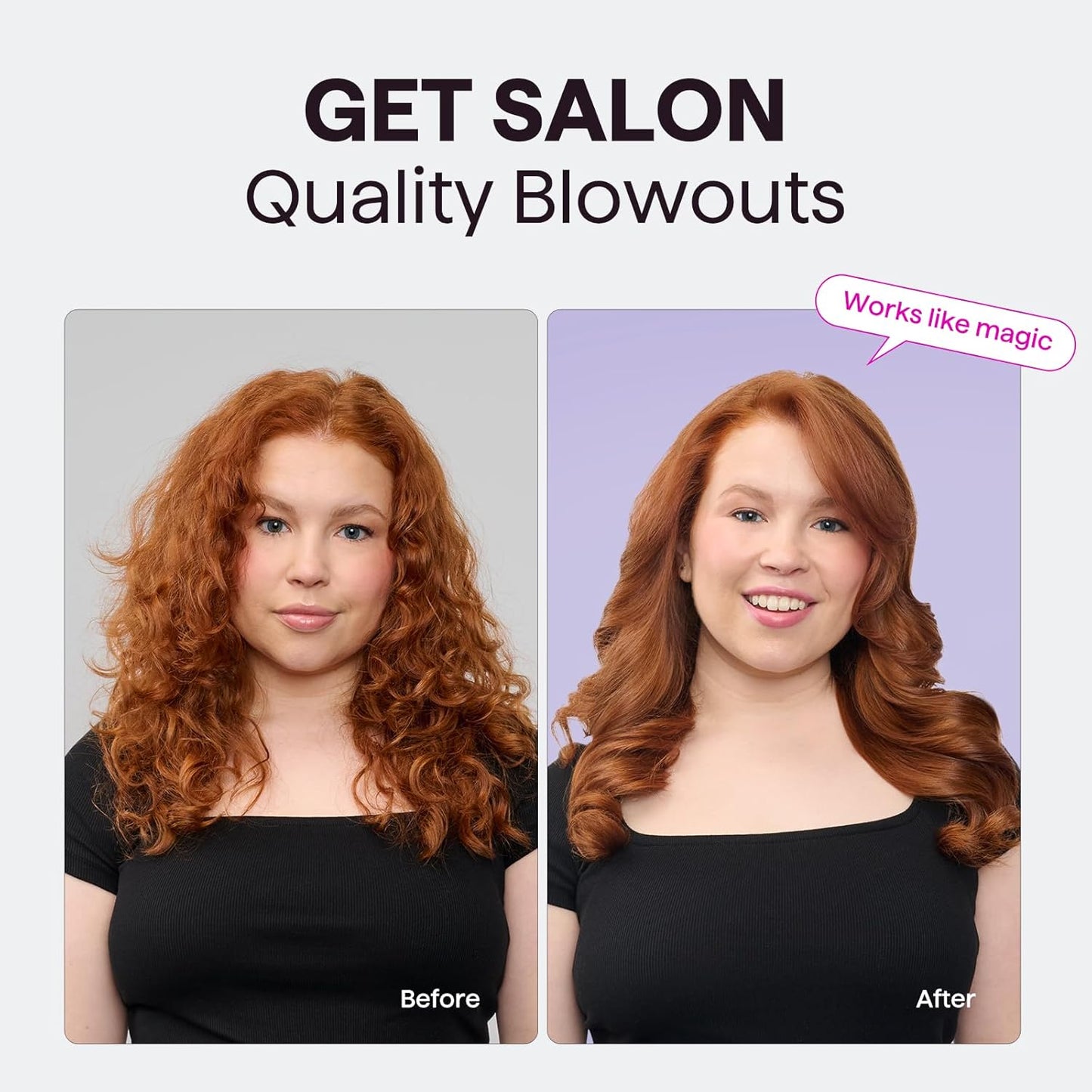 Wavytalk Thermal Brush, 1.5 Inch Ionic Thermal Round Brush Makes Hair Smoother Get Natural Curls (White)