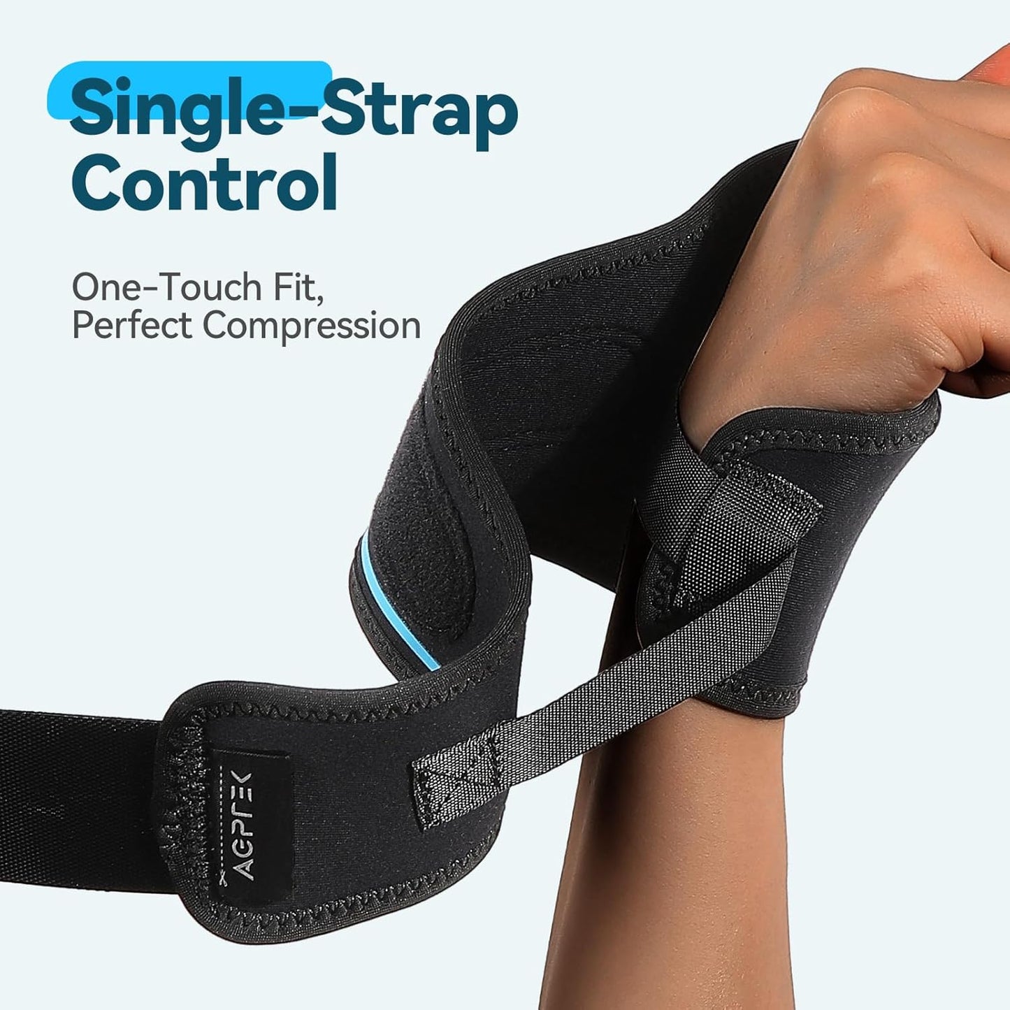 AGPTEK Wrist Hand Brace for Mild Carpal Tunnel Syndrome Arthritis Tendonitis Pain Relief, Adjustable Wrist Support for Weightlifting, Gym, Wrok, Sports, Daily Use- Right Hand