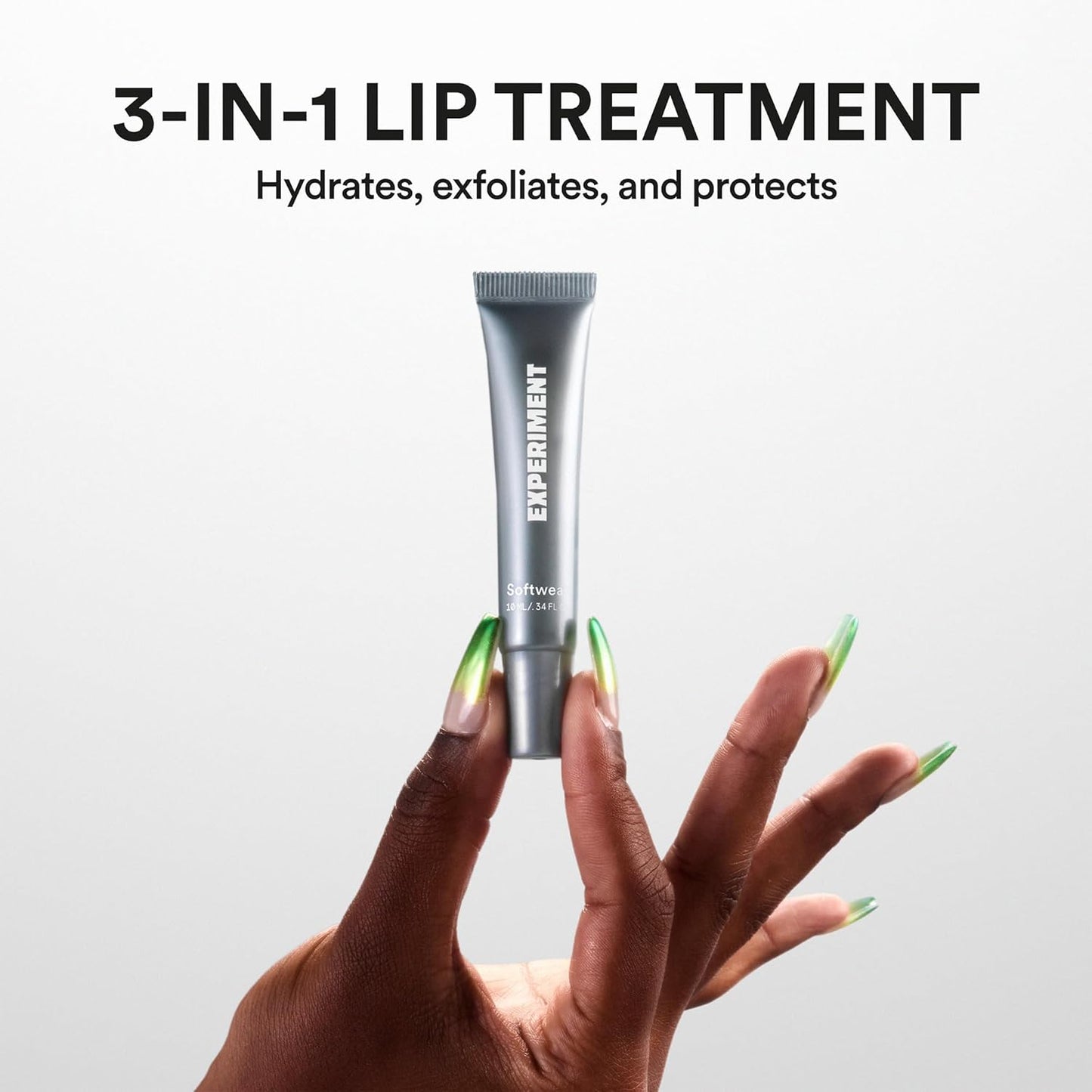 Experiment Softwear Smoothing Lip Treatment - 24hr Hydration with Squalane, Glycerin & Pomegranate Sterols - Intensive Moisture & Repair for Extra Dry, Flaky Lips - Vegan Lip Balm, .34 FL OZ